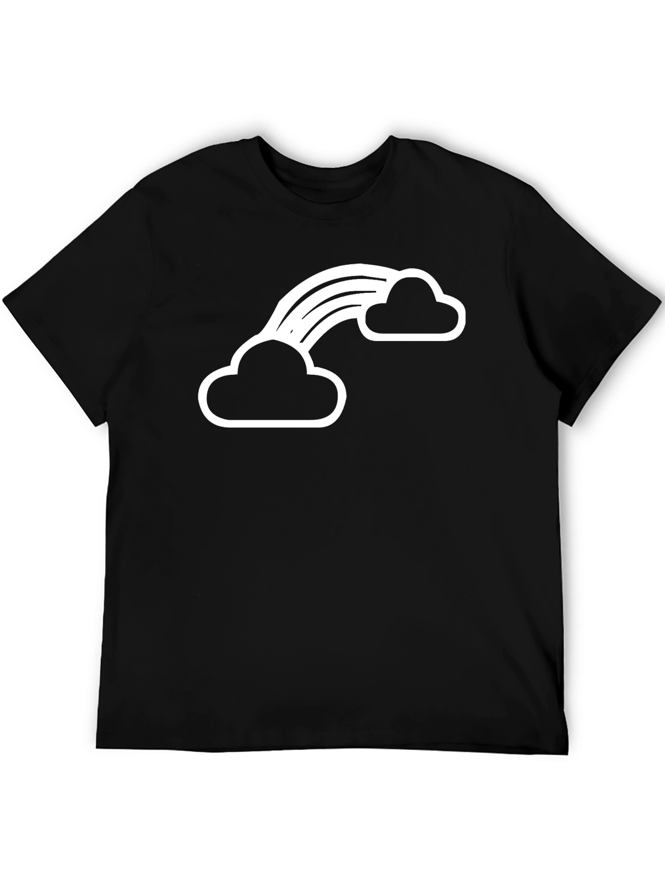 Rainbow Cloud Graphic Tee - Classic Black T-Shirt