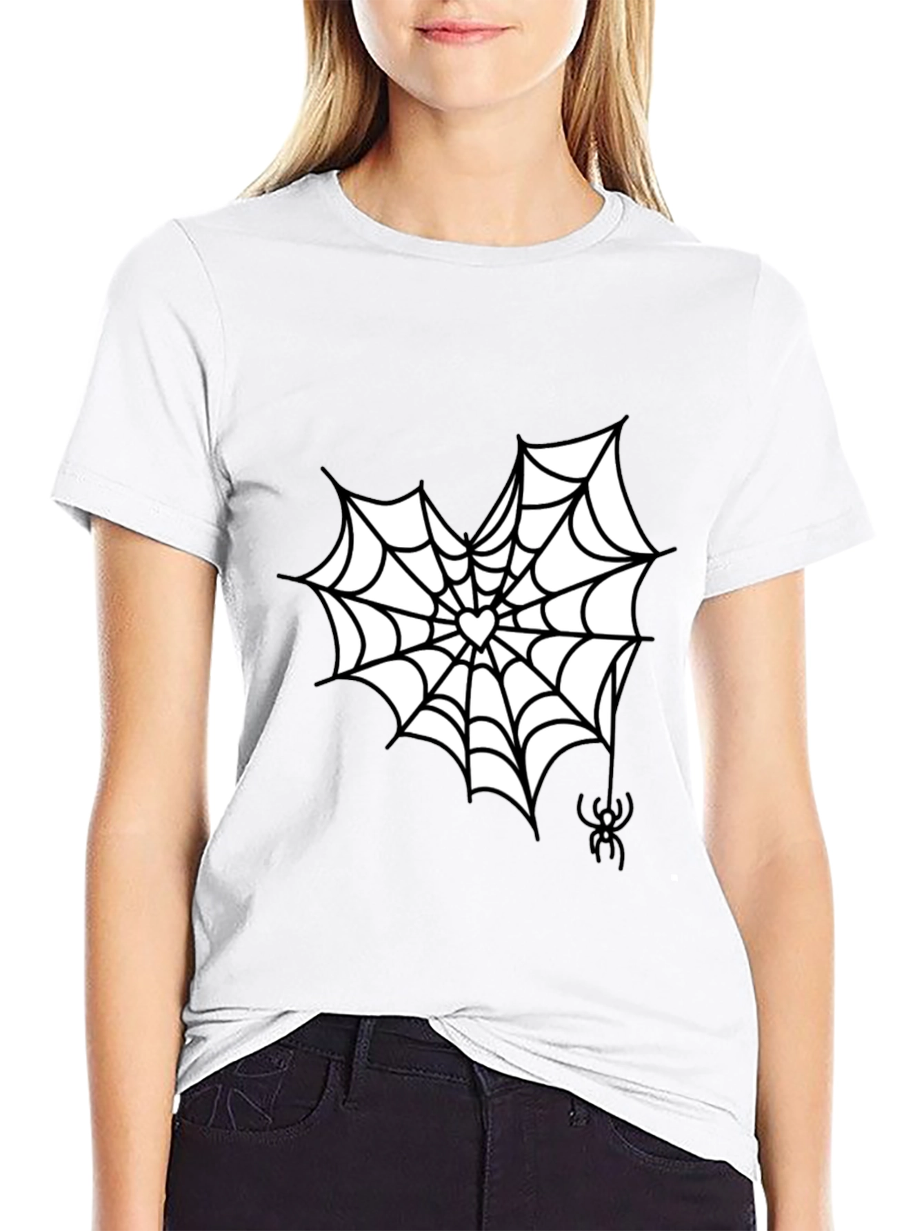 Spider Web Heart Tee - Spooky Season Shirt