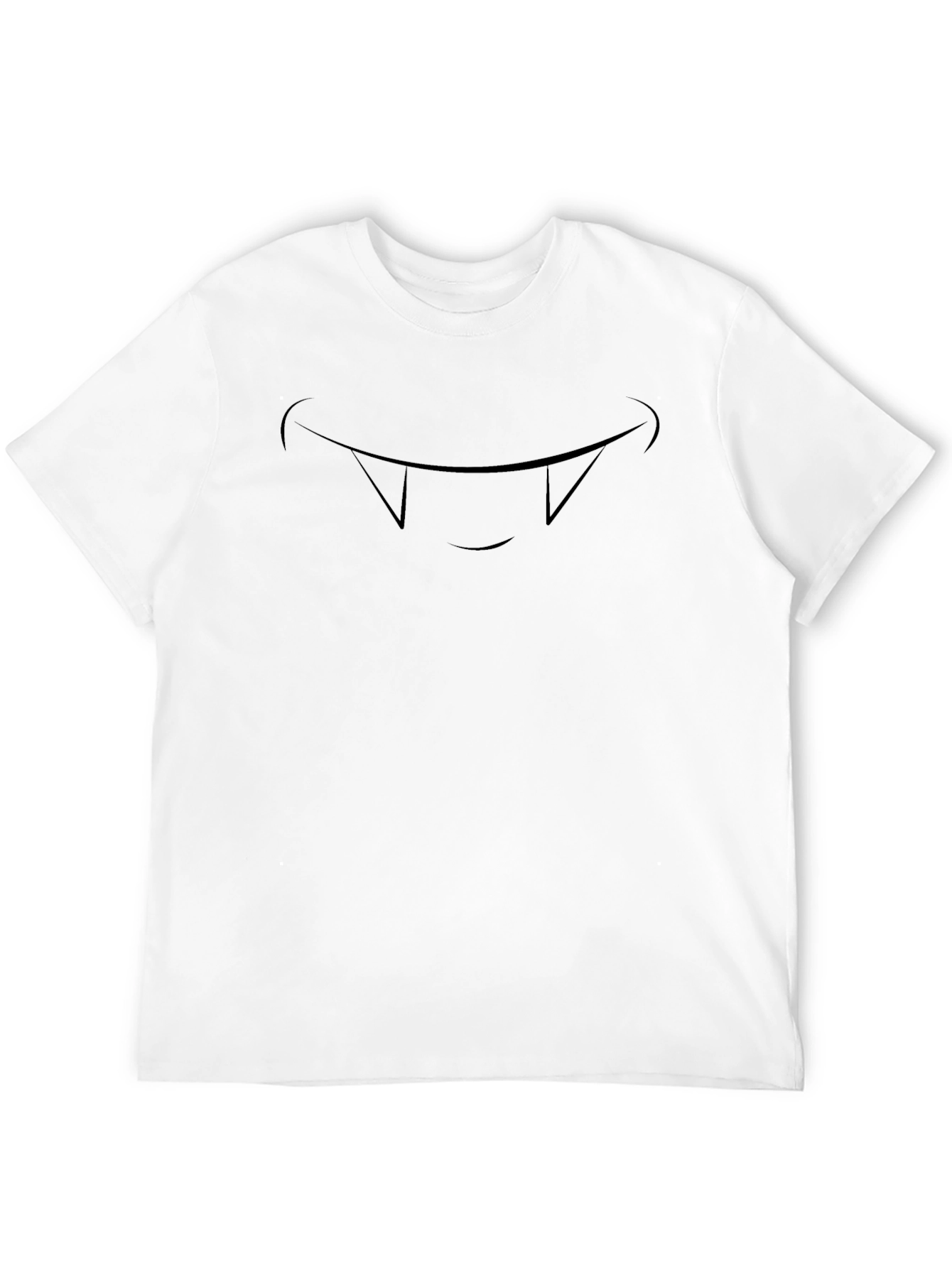 Vampire Smile Graphic Tee - Black Cotton T-Shirt