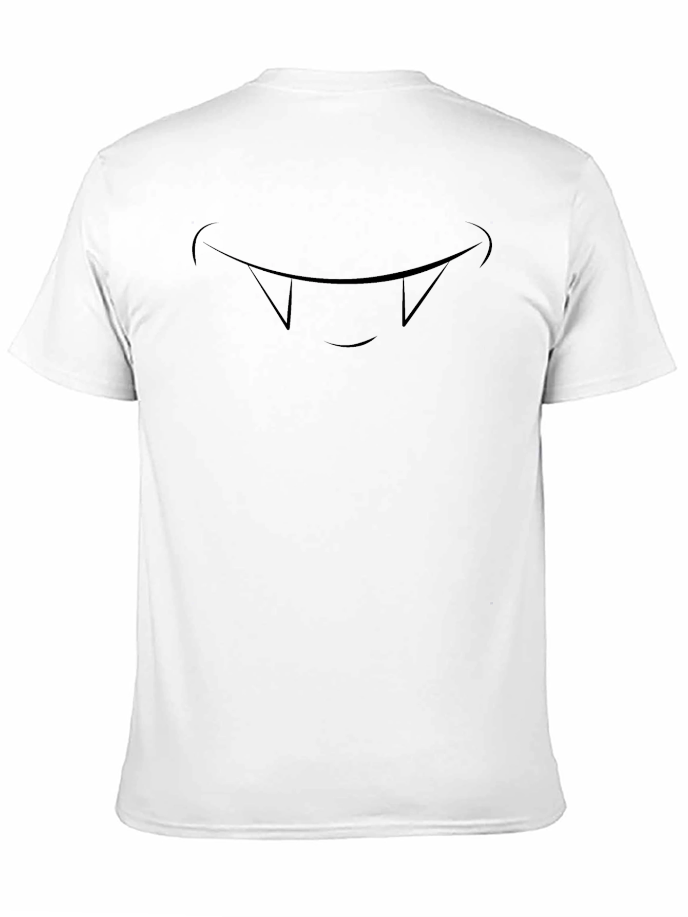 Vampire Smile Graphic Tee - Black Cotton T-Shirt