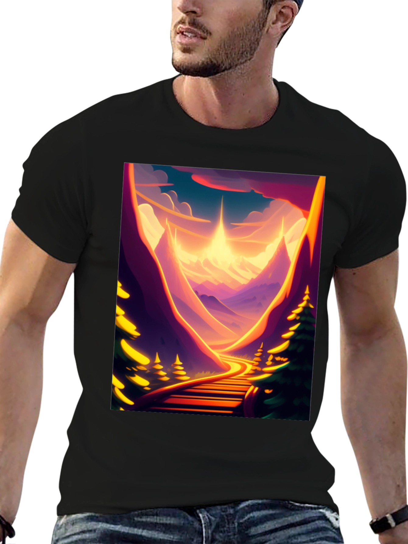 Sunset Mountain Road Graphic Tee