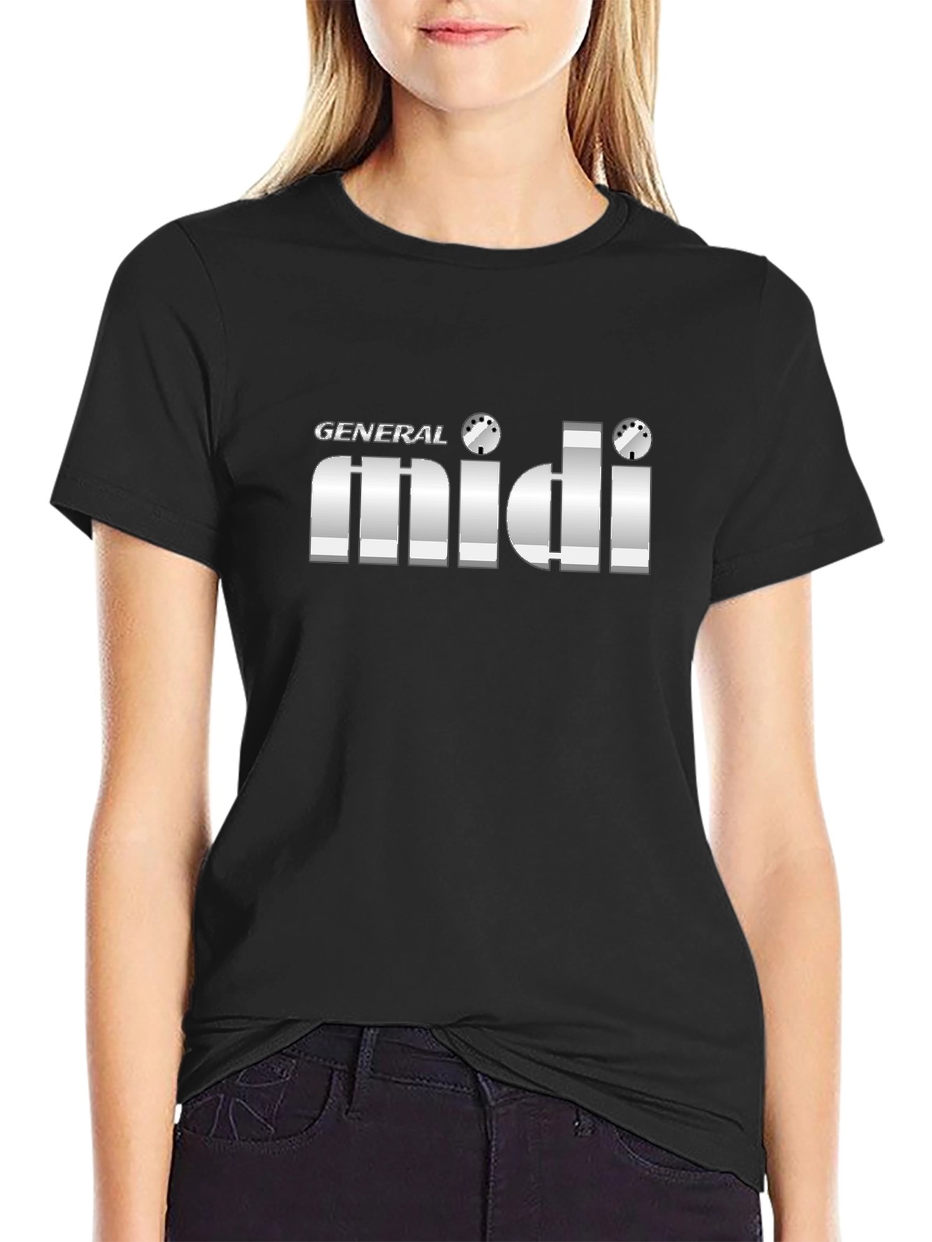 General MIDI Black T-Shirt - Music Producer Apparel