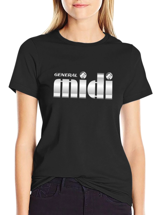 General MIDI Black T-Shirt - Music Producer Apparel