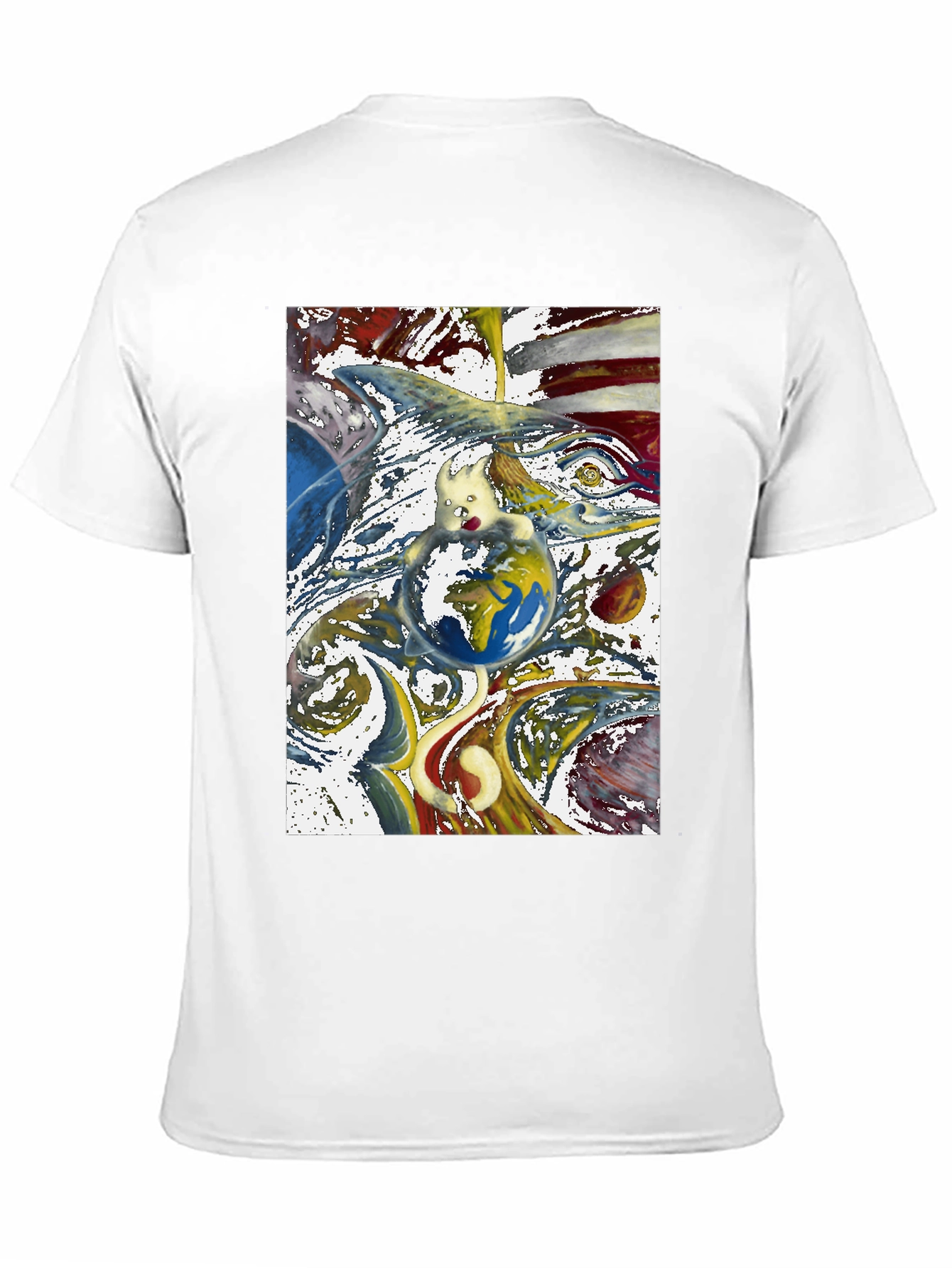 Artistic Earth Graphic Black T-Shirt