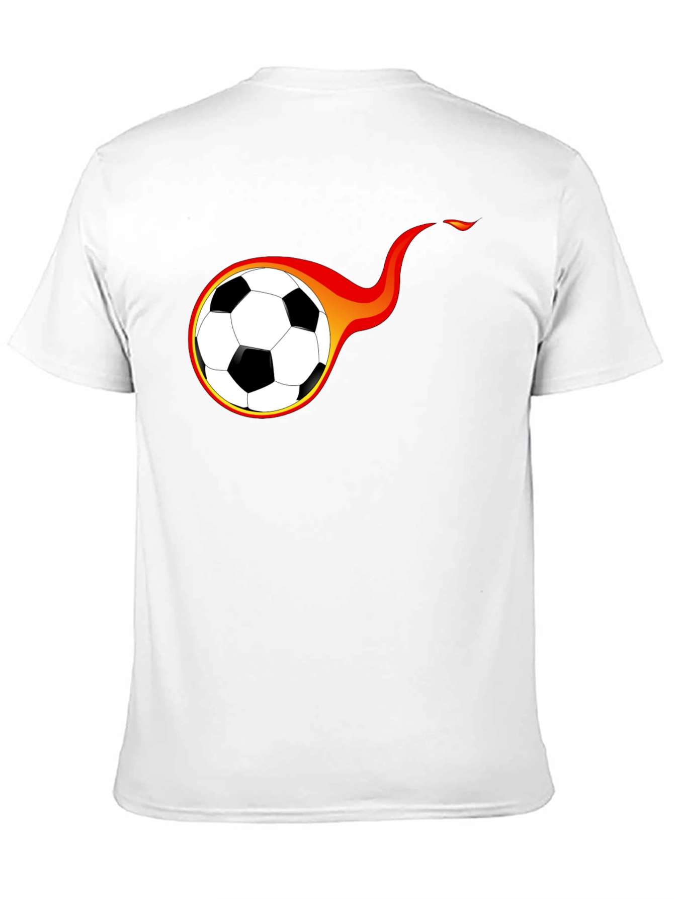Flaming Soccer Ball Graphic T-Shirt