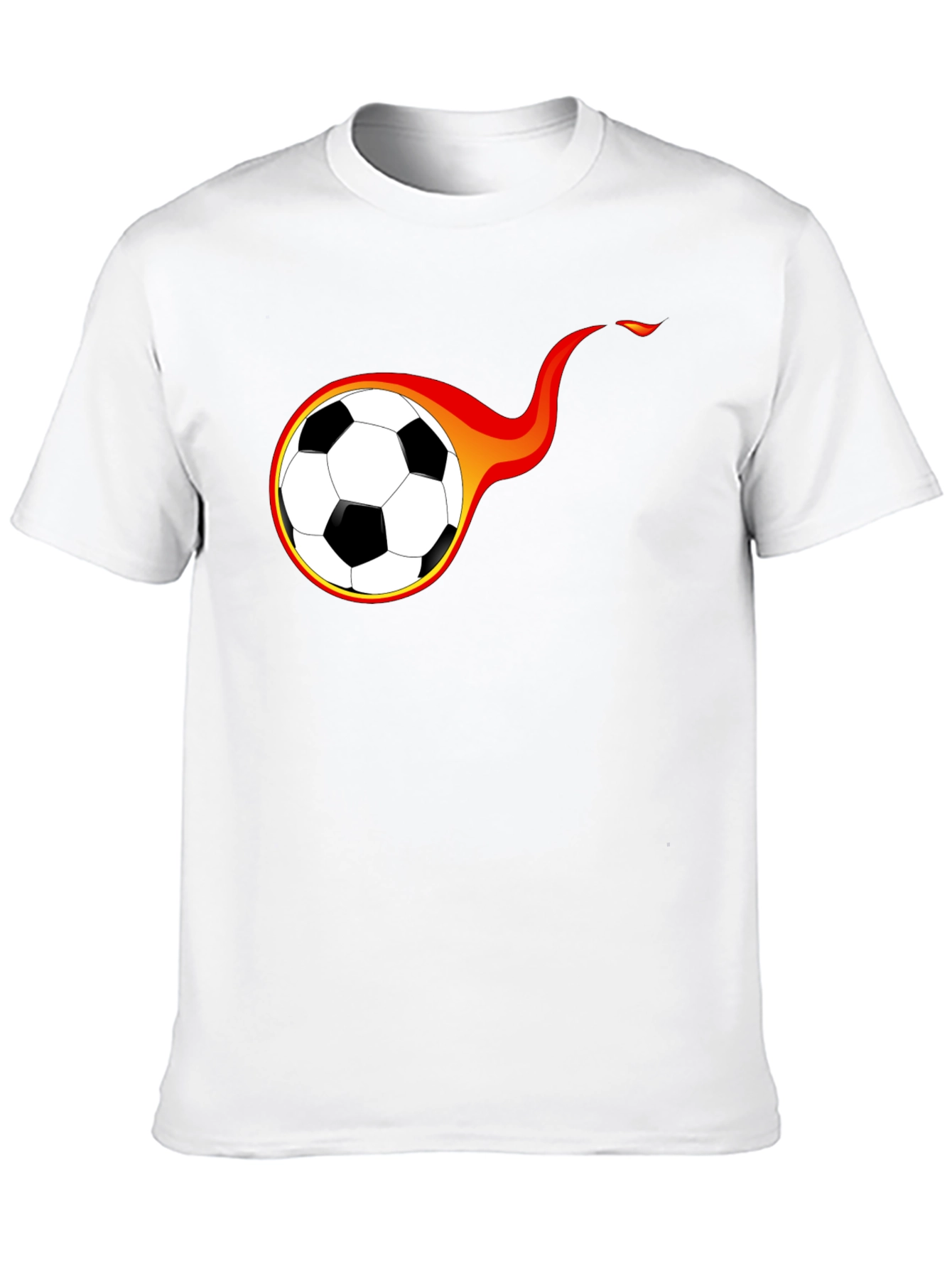 Flaming Soccer Ball Graphic T-Shirt