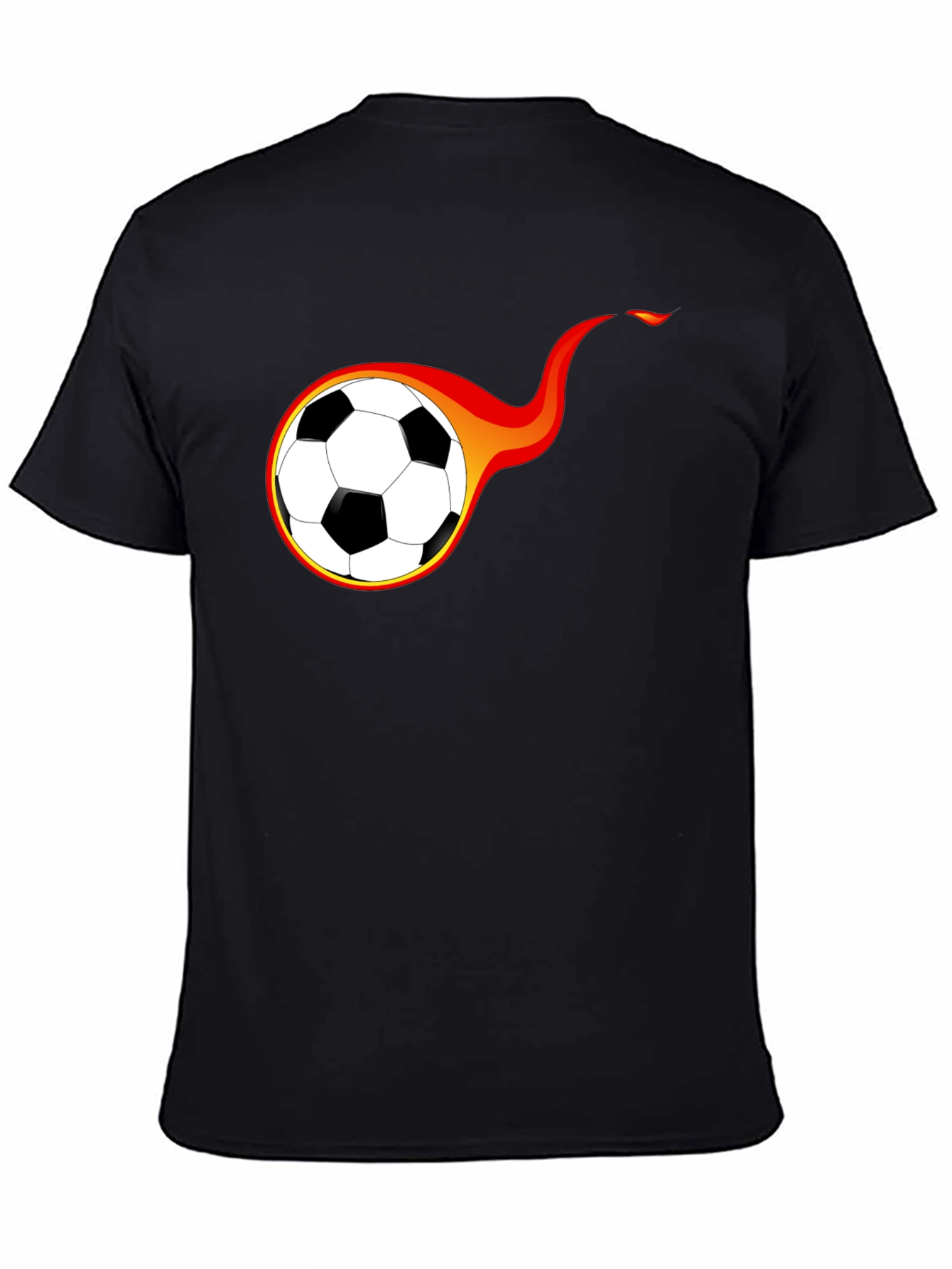 Flaming Soccer Ball Graphic T-Shirt