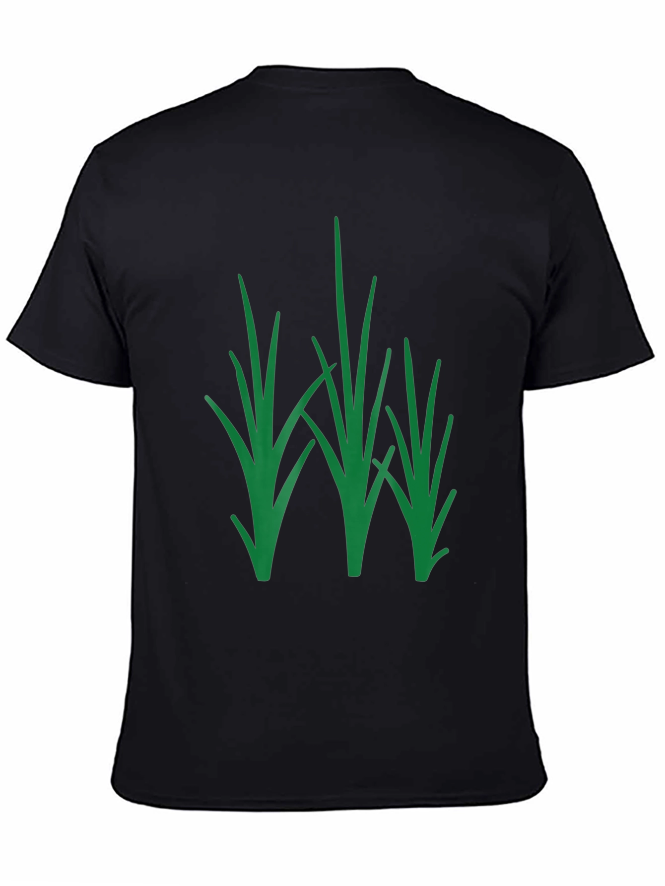 Green Grass Graphic Black T-Shirt - Nature Inspired Tee