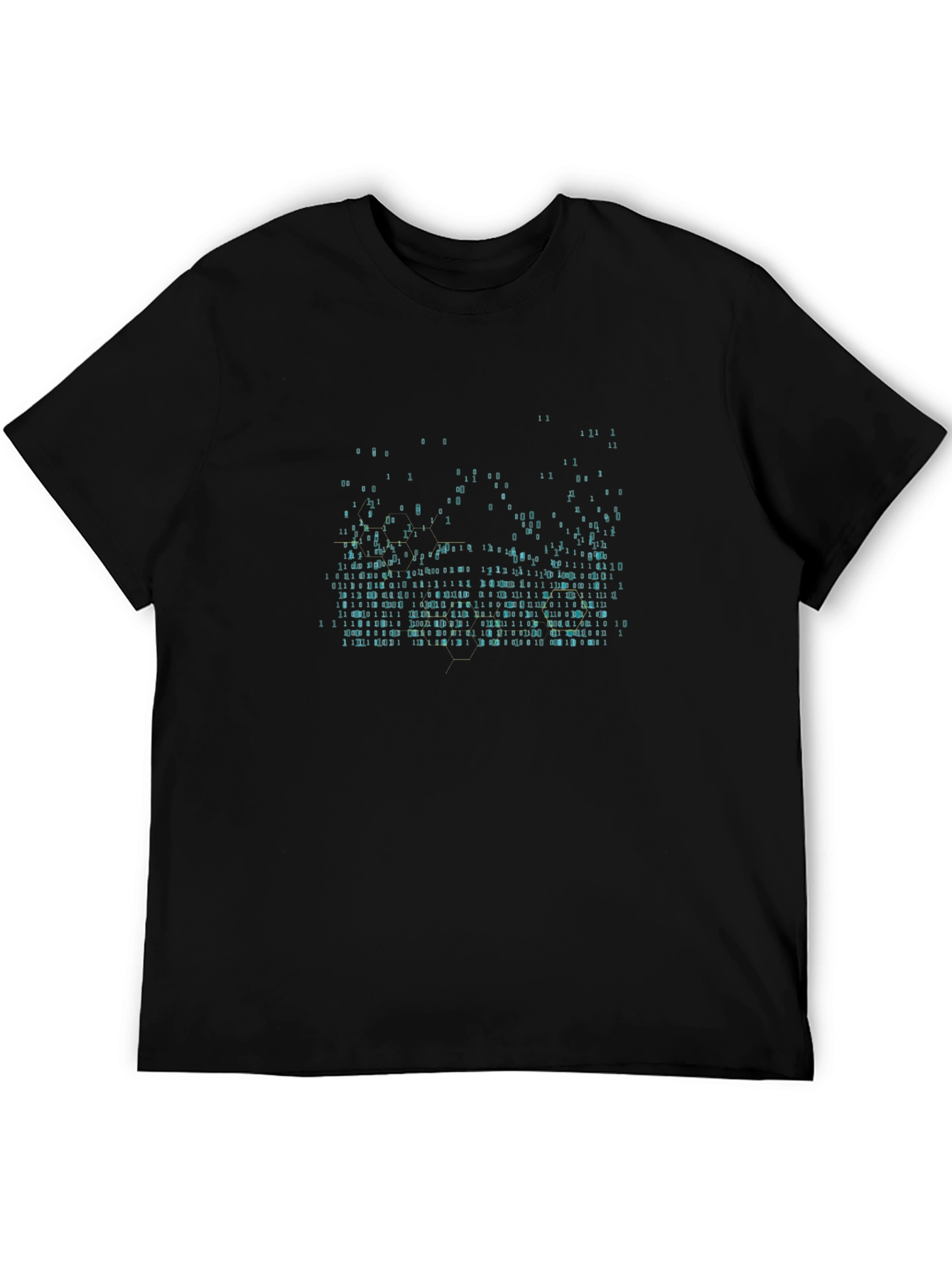 Binary Code Black T-Shirt - Stylish Tech Design