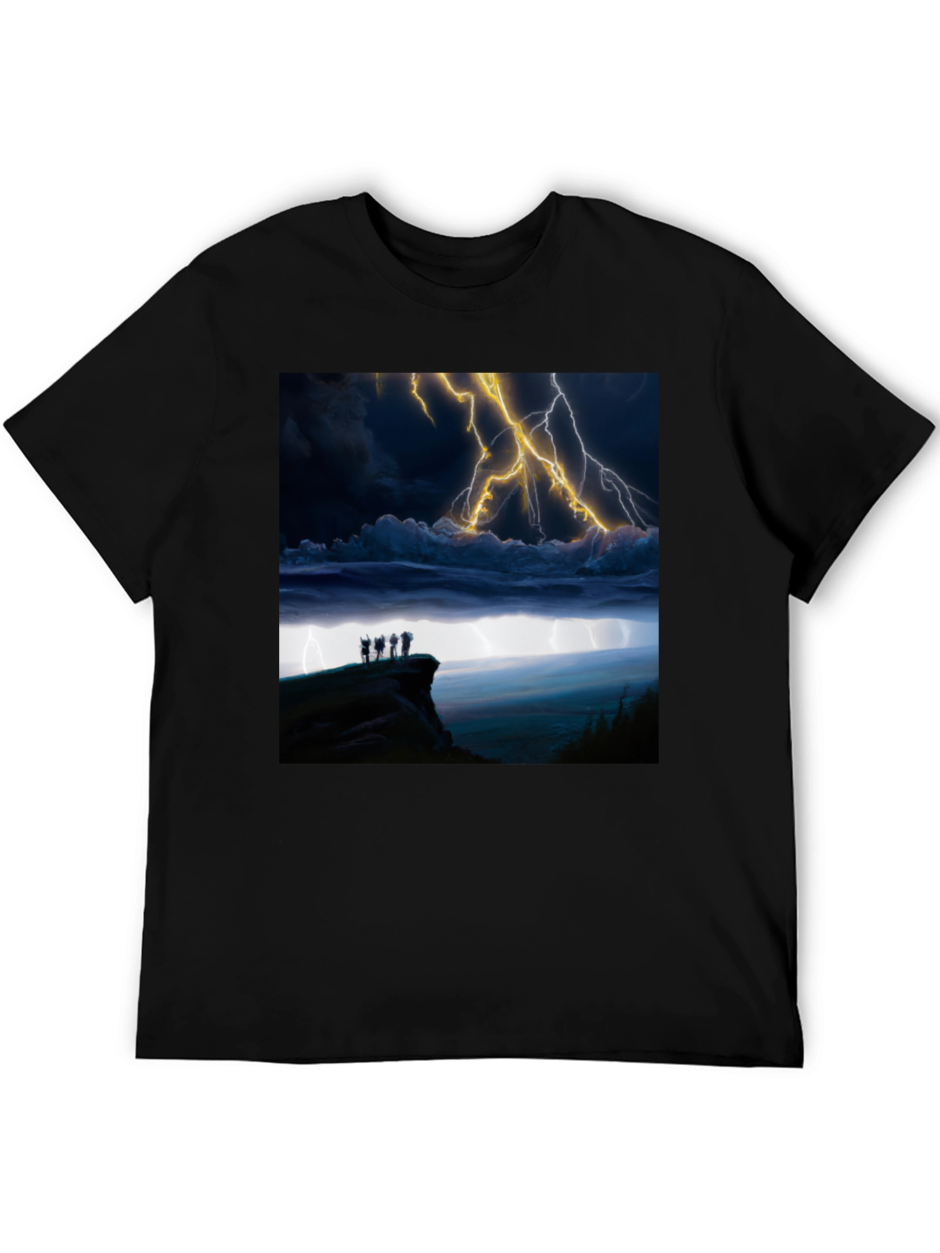Stormy Night T-Shirt - Black Graphic Tee
