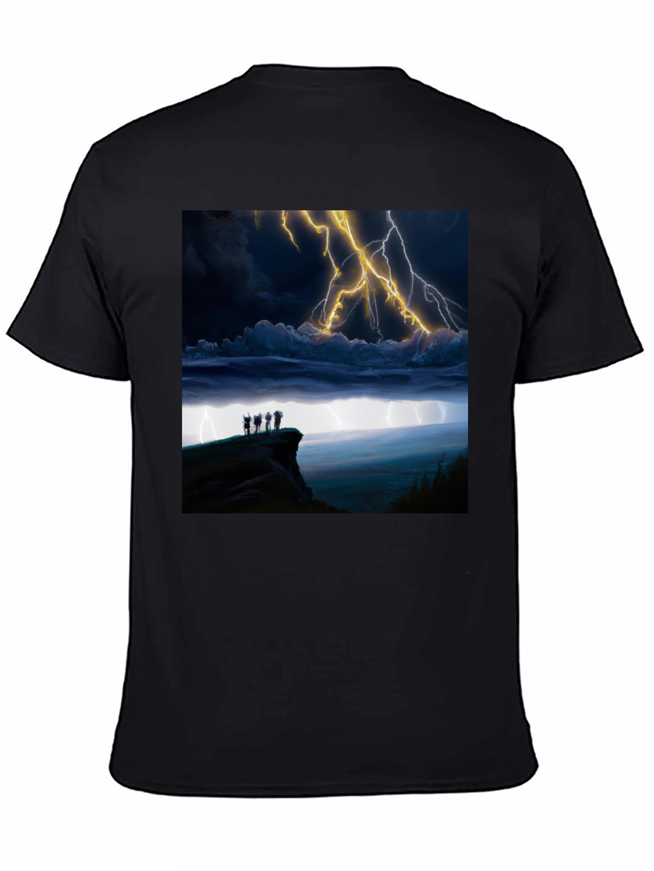 Stormy Night T-Shirt - Black Graphic Tee