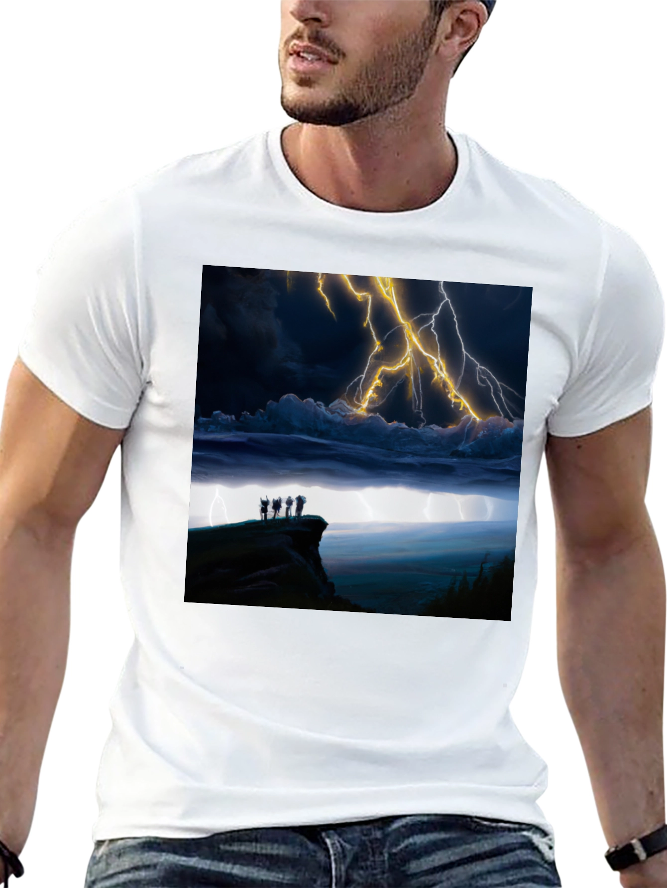 Stormy Night T-Shirt - Black Graphic Tee