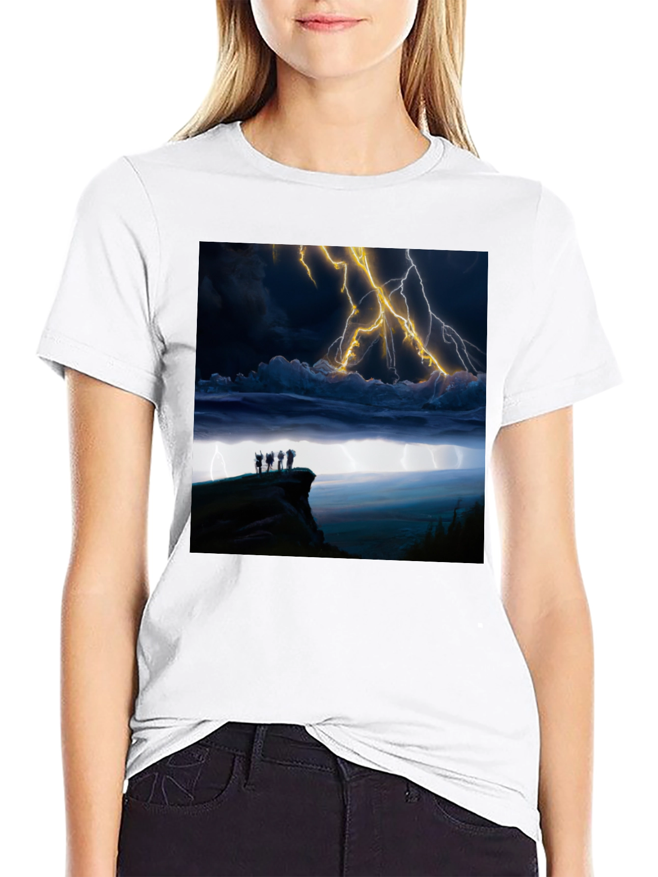 Stormy Night T-Shirt - Black Graphic Tee