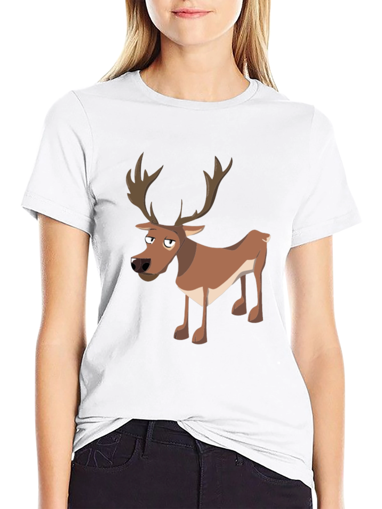 Cool Reindeer Graphic Tee - Mens Black T-Shirt