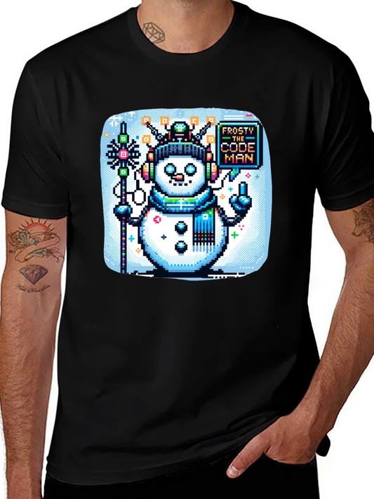 Pixel Frosty Code Man T-Shirt