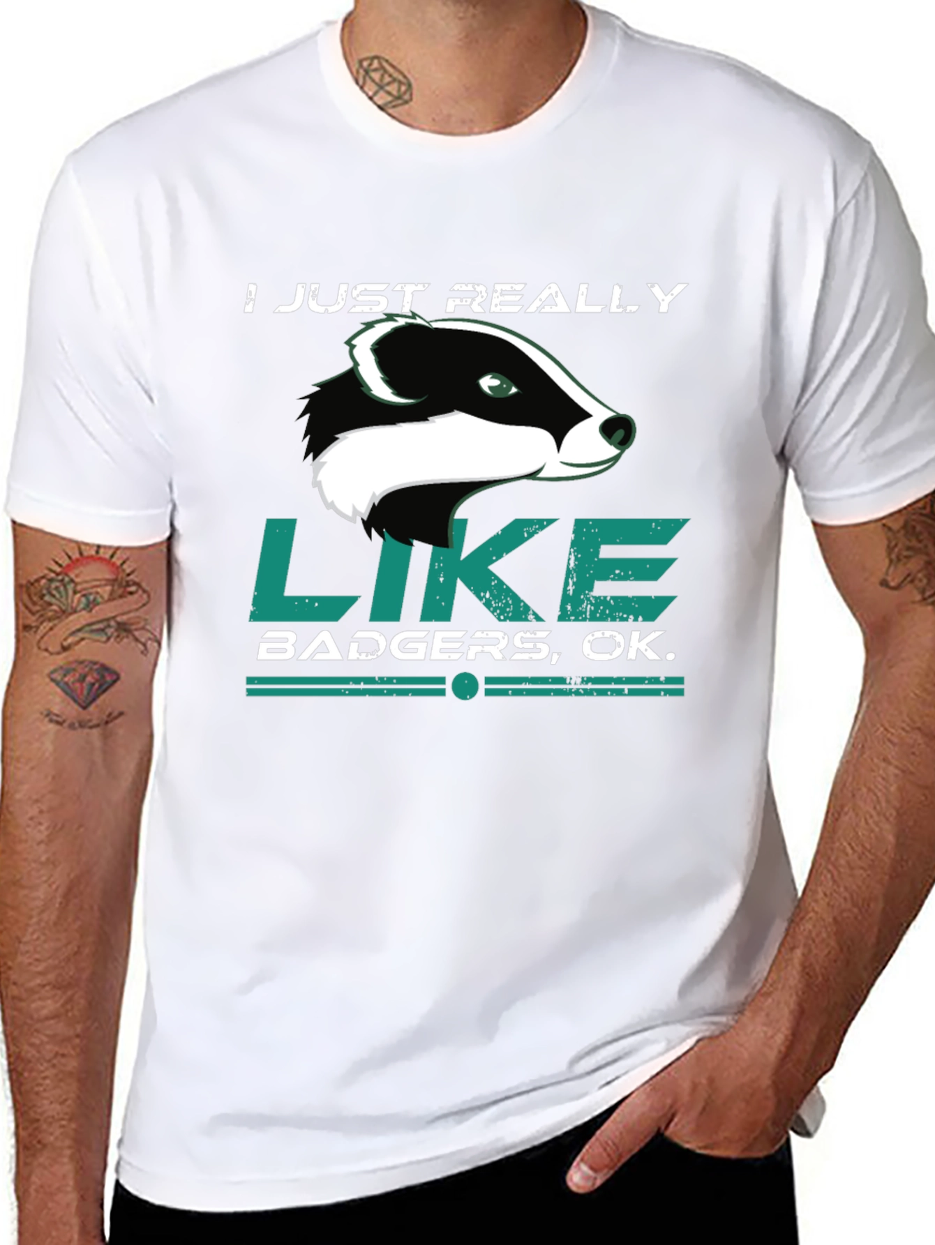 I Just Really Like Badgers Graphic Tee