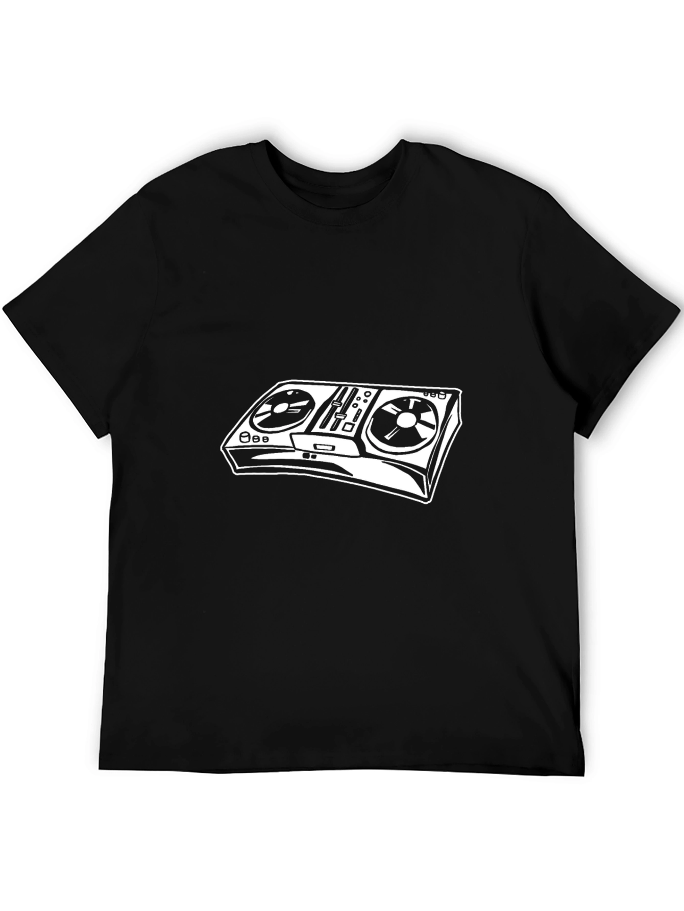 DJ Mixer Graphic T-Shirt - Black Cotton Tee
