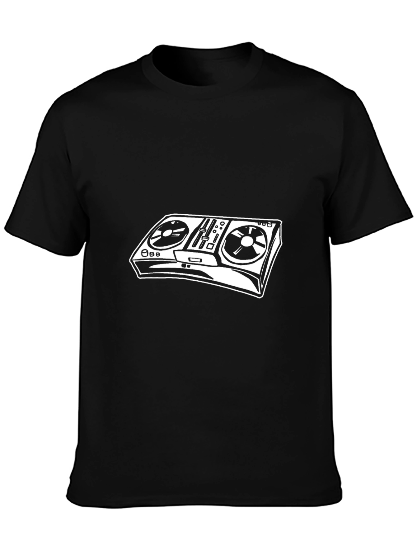 DJ Mixer Graphic T-Shirt - Black Cotton Tee