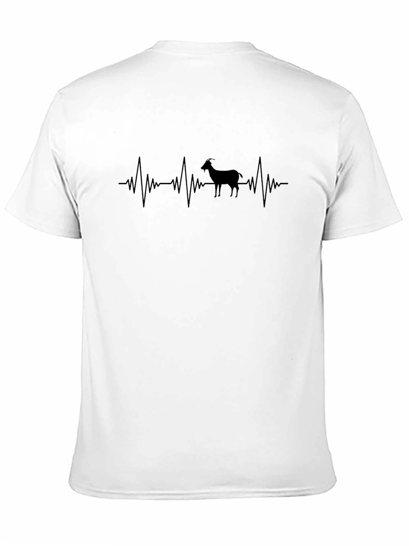 Goat Heartbeat Graphic Tee - Black