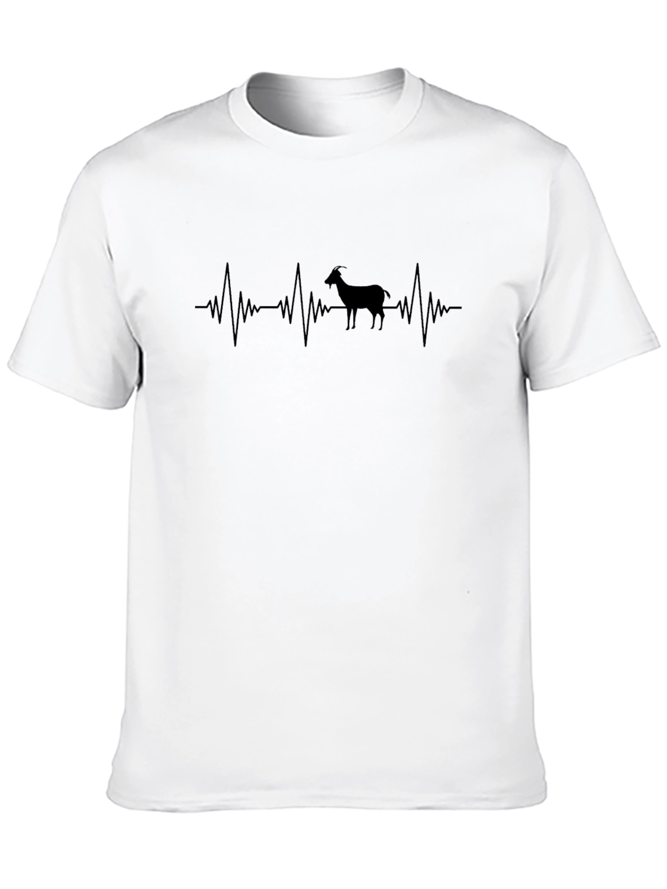Goat Heartbeat Graphic Tee - Black
