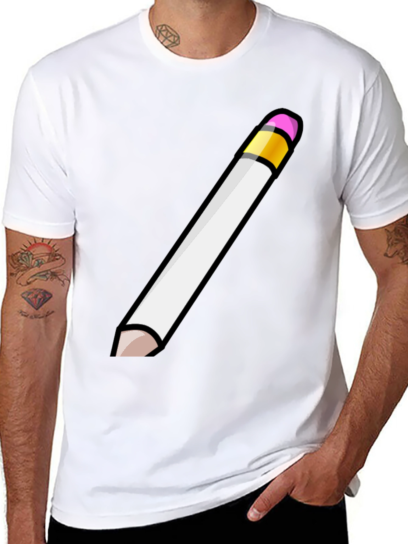Pencil Graphic T-Shirt - Unisex Cotton Tee