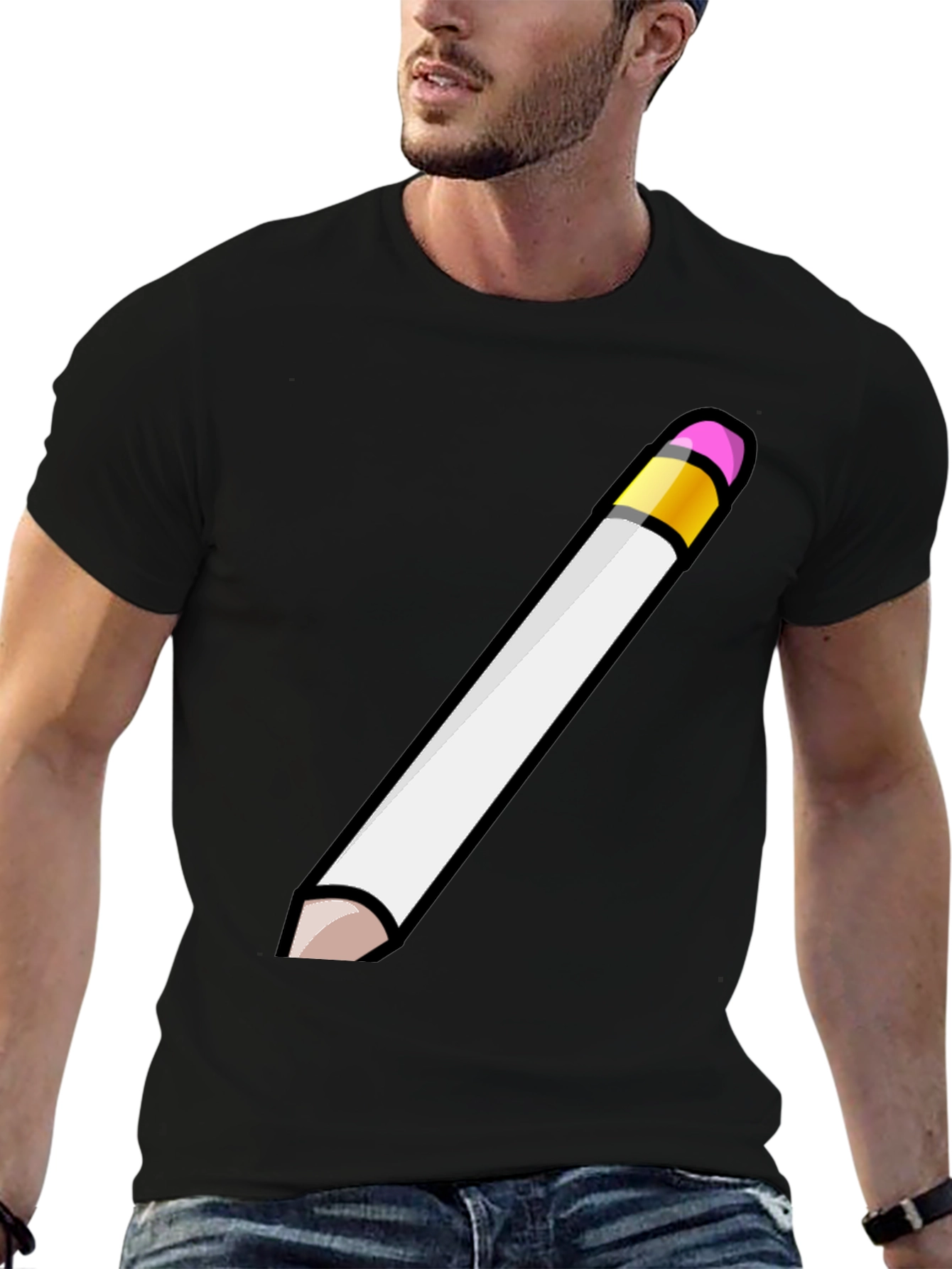 Pencil Graphic T-Shirt - Unisex Cotton Tee