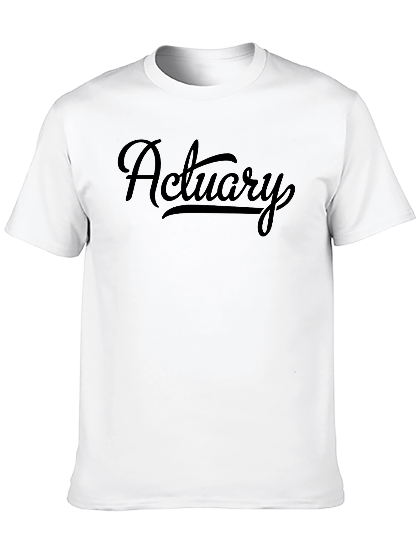 Actuary Script Style Black T-Shirt