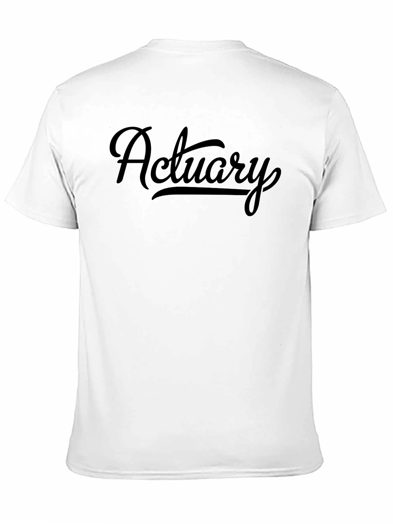 Actuary Script Style Black T-Shirt