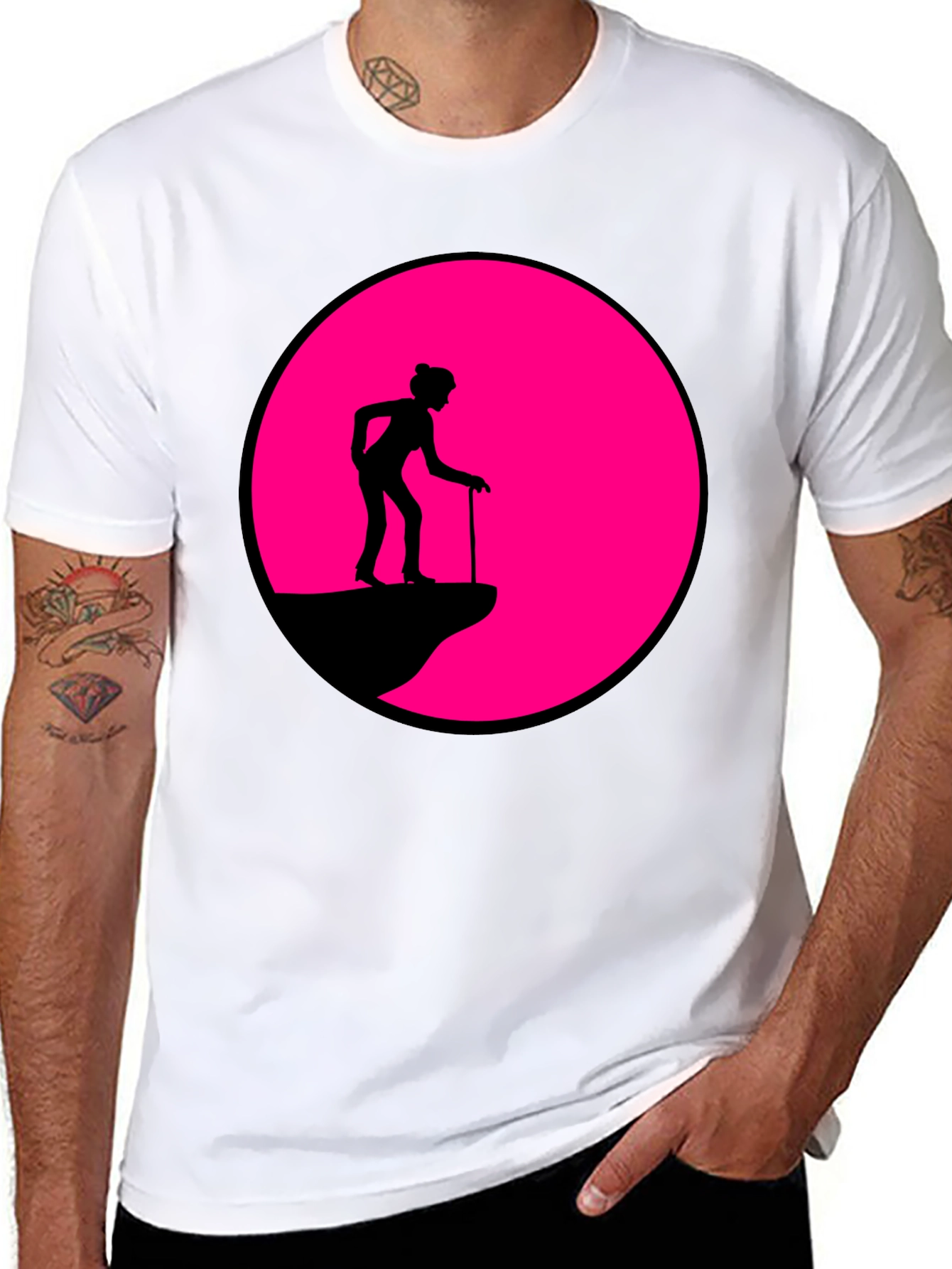 Cliff Walker Graphic Tee - Black Cotton Blend