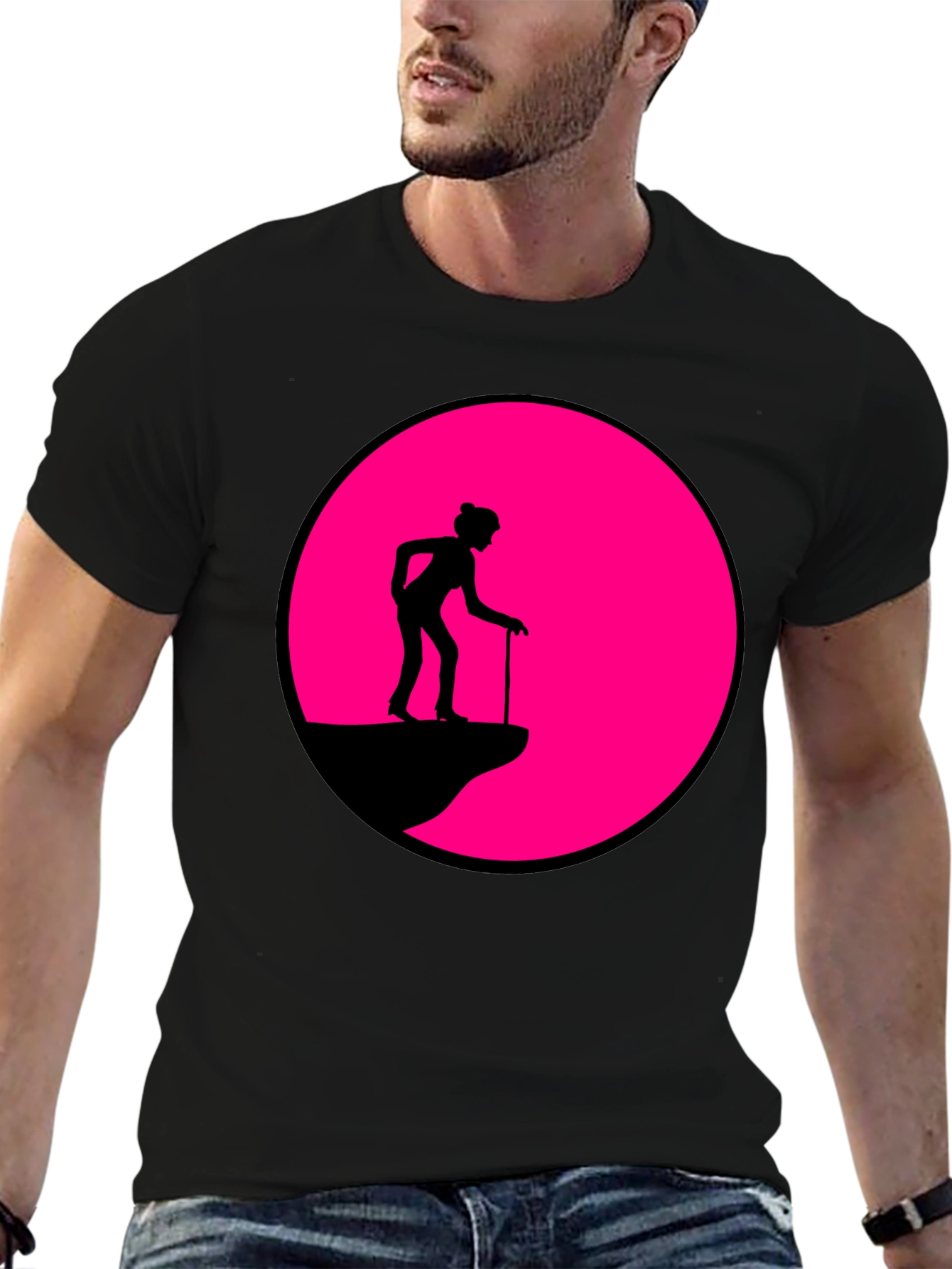 Cliff Walker Graphic Tee - Black Cotton Blend