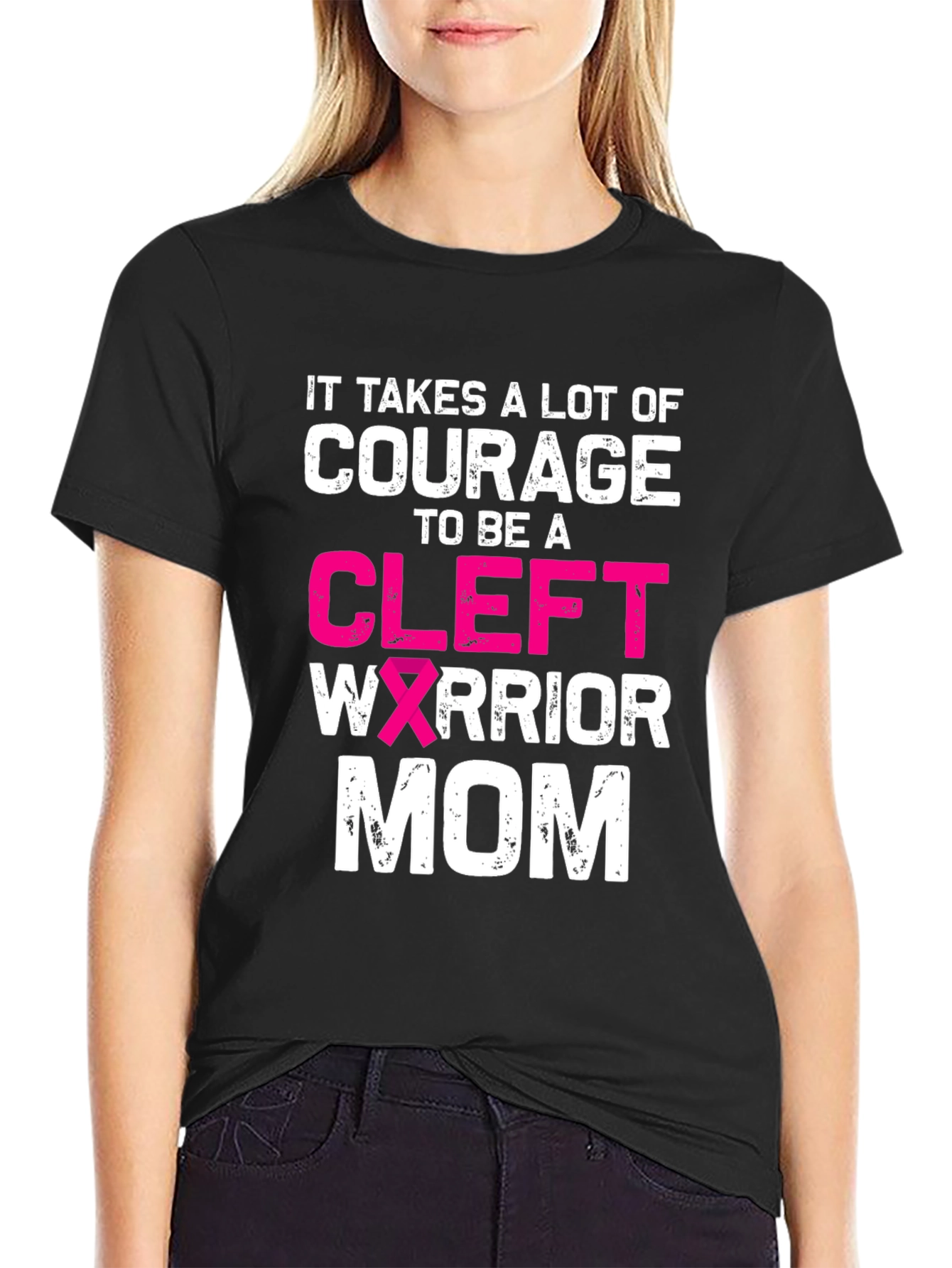 Courage Cleft Warrior Mom Graphic Tee
