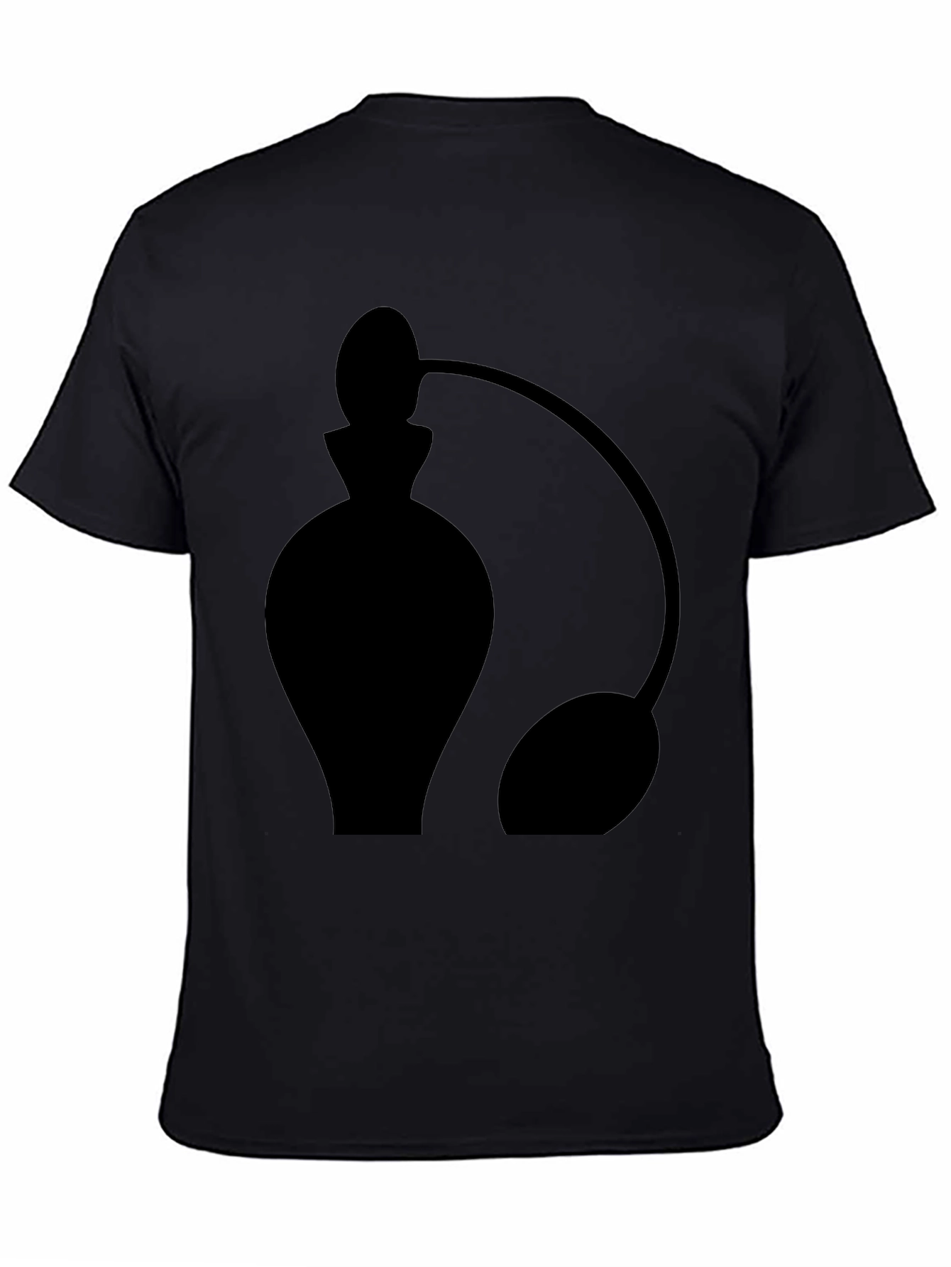 Stylish Black Perfume Bottle Graphic Tee