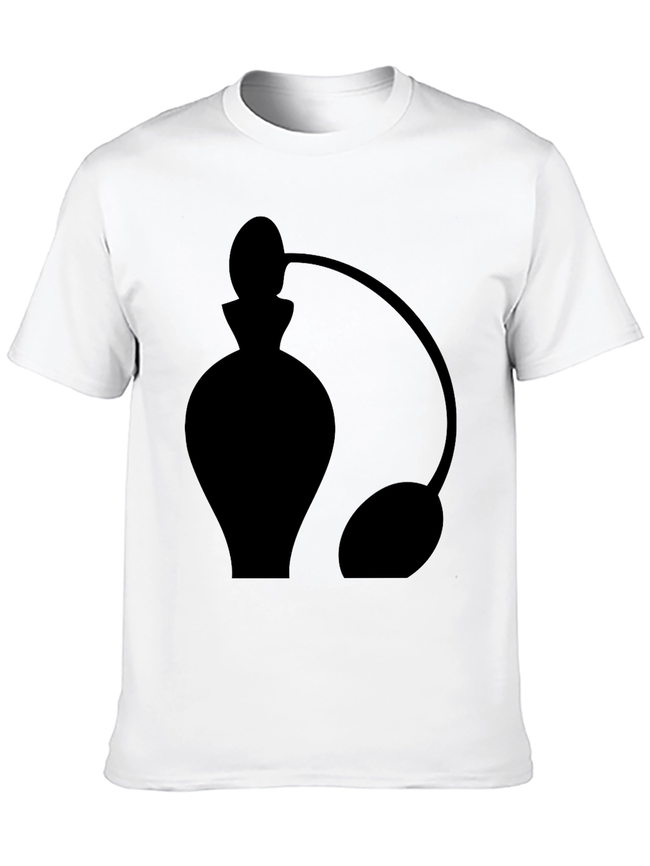 Stylish Black Perfume Bottle Graphic Tee