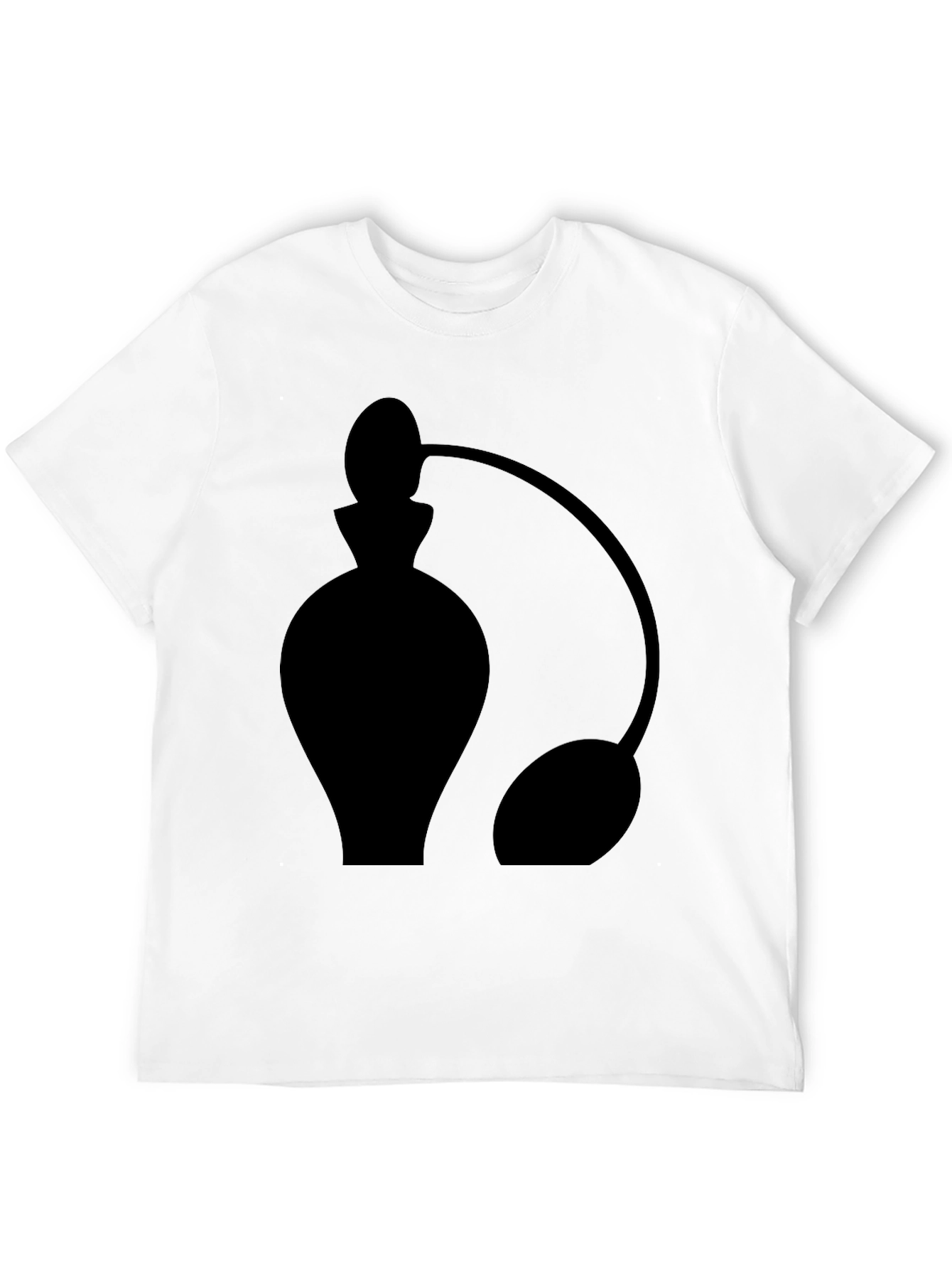 Stylish Black Perfume Bottle Graphic Tee