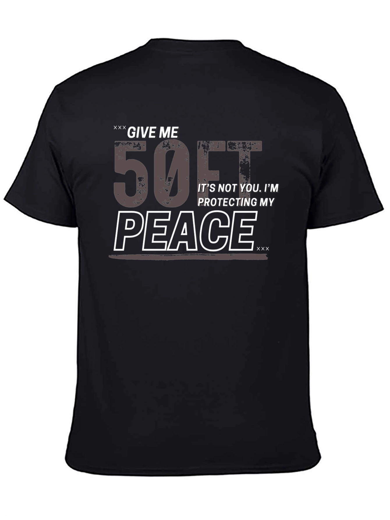 Give Me 50 Feet Black Graphic Tee