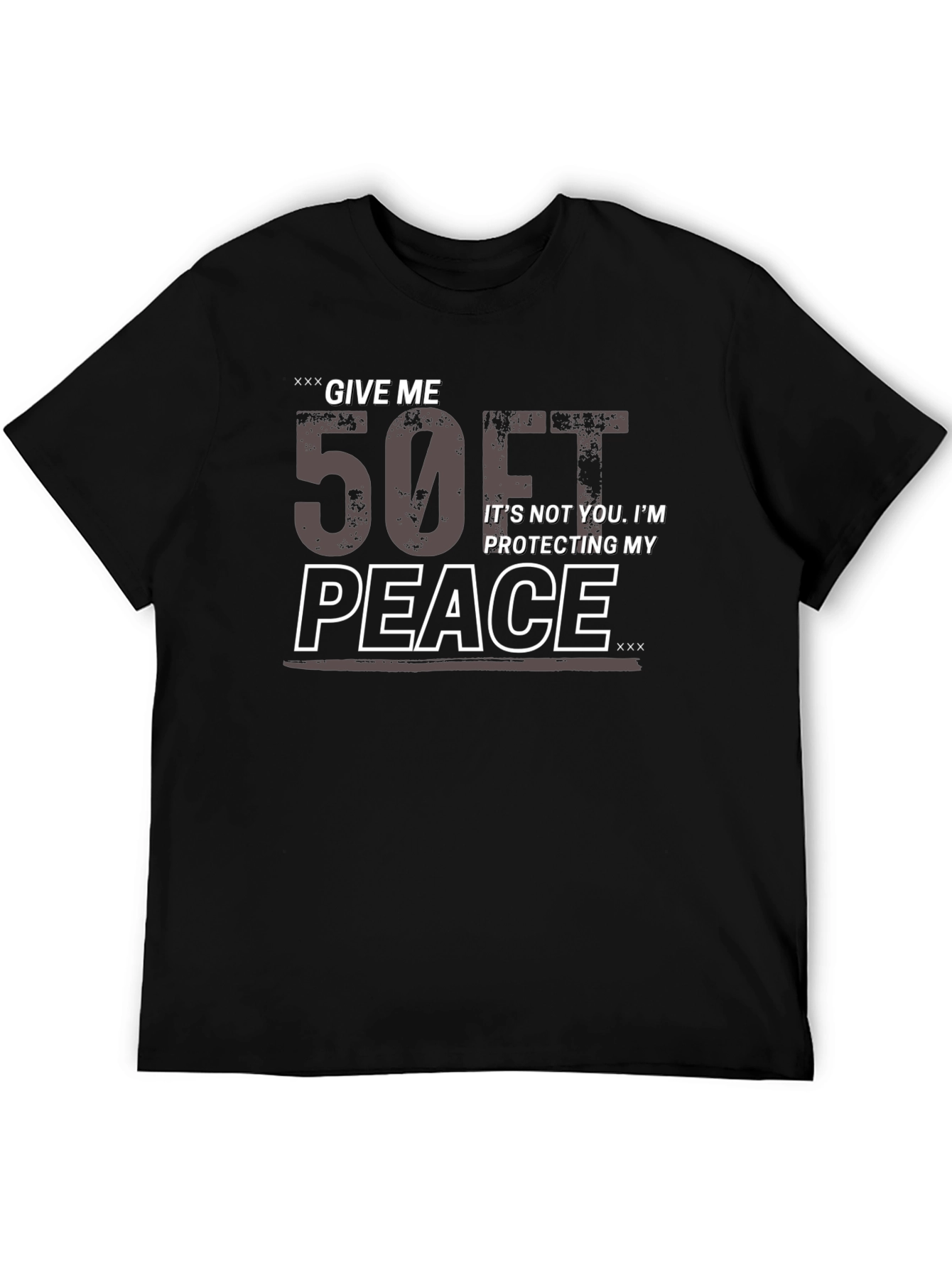 Give Me 50 Feet Black Graphic Tee