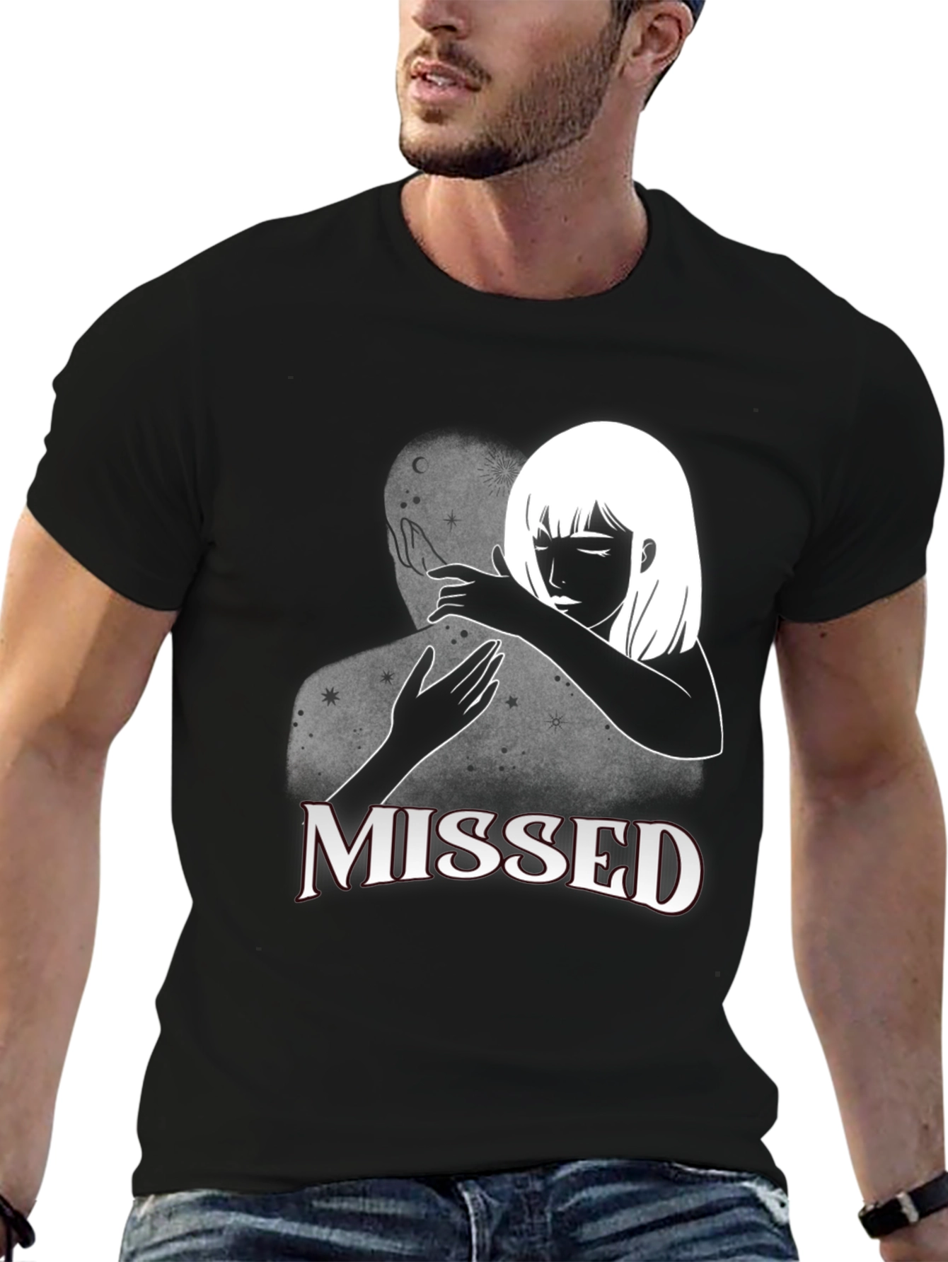 Missed Connection Graphic Tee - Black