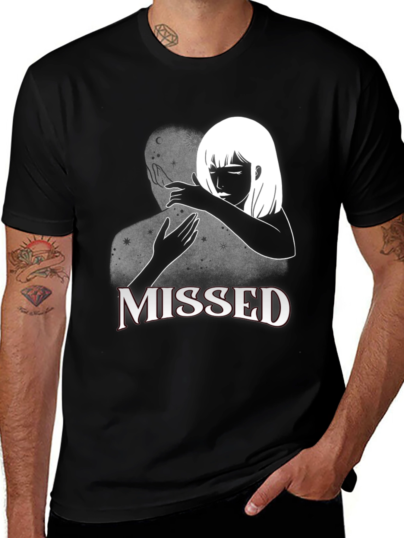 Missed Connection Graphic Tee - Black