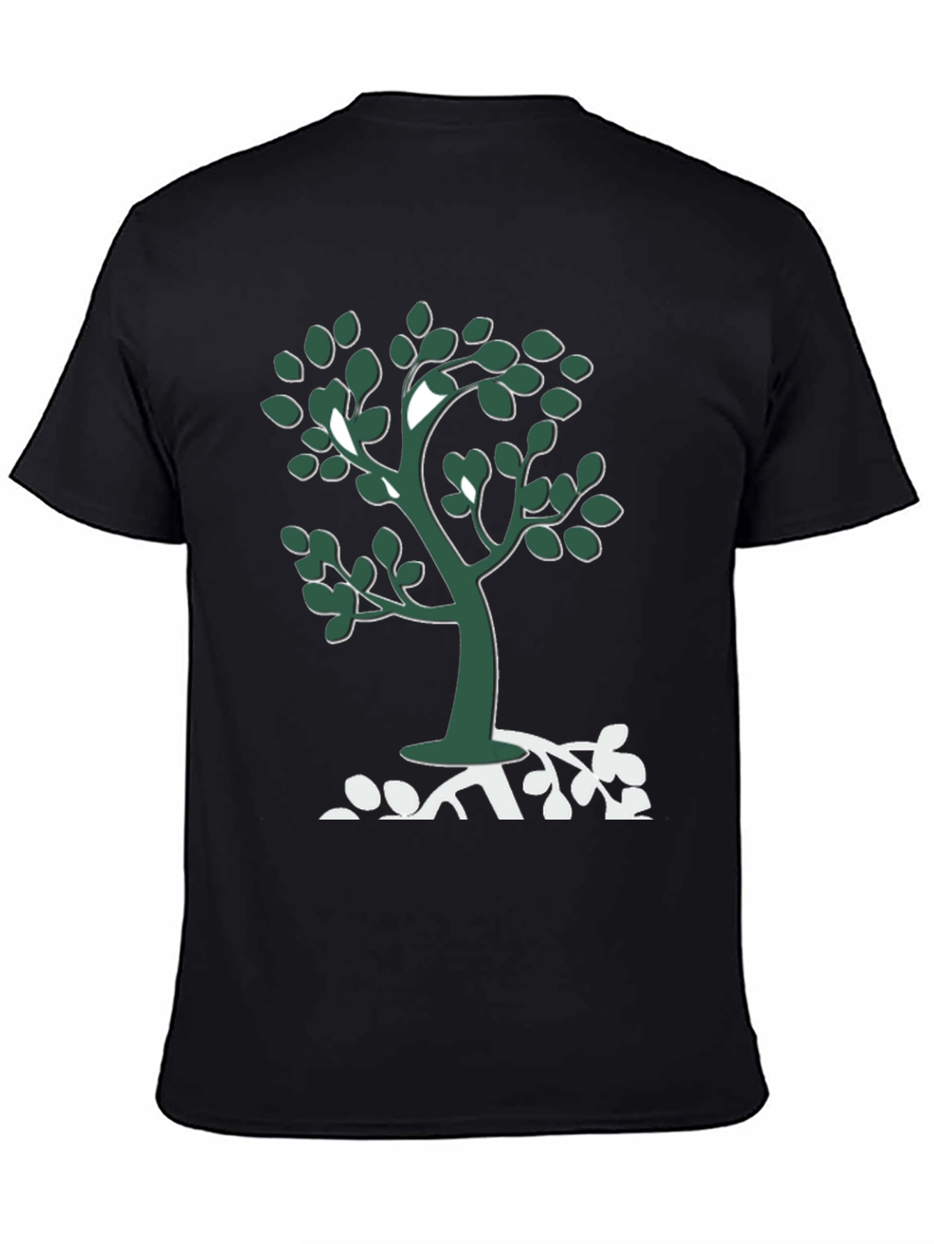 Nature Tree Graphic Tee - Casual Black T-Shirt