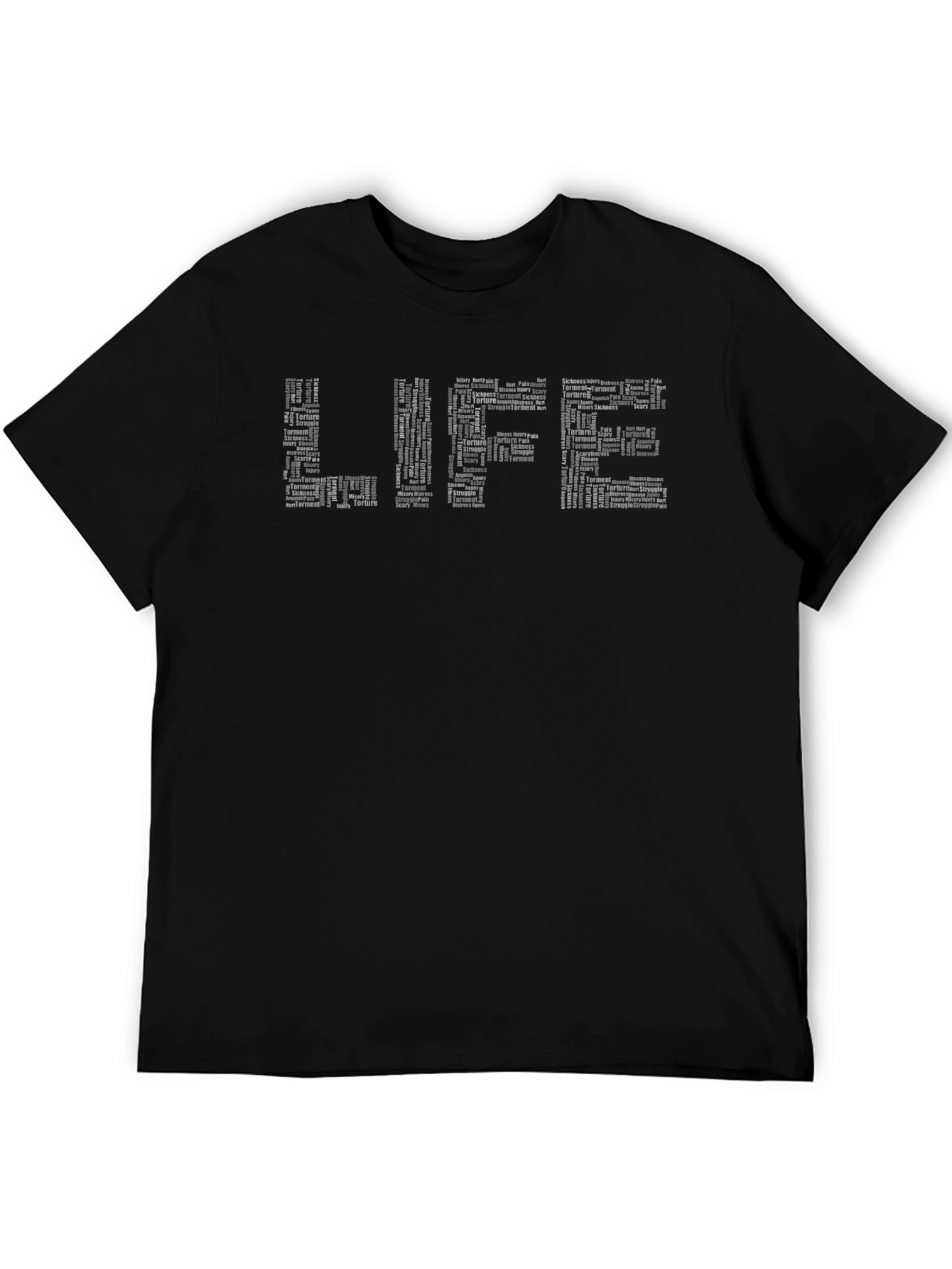 LIFE Graphic T-Shirt - Word Cloud Design