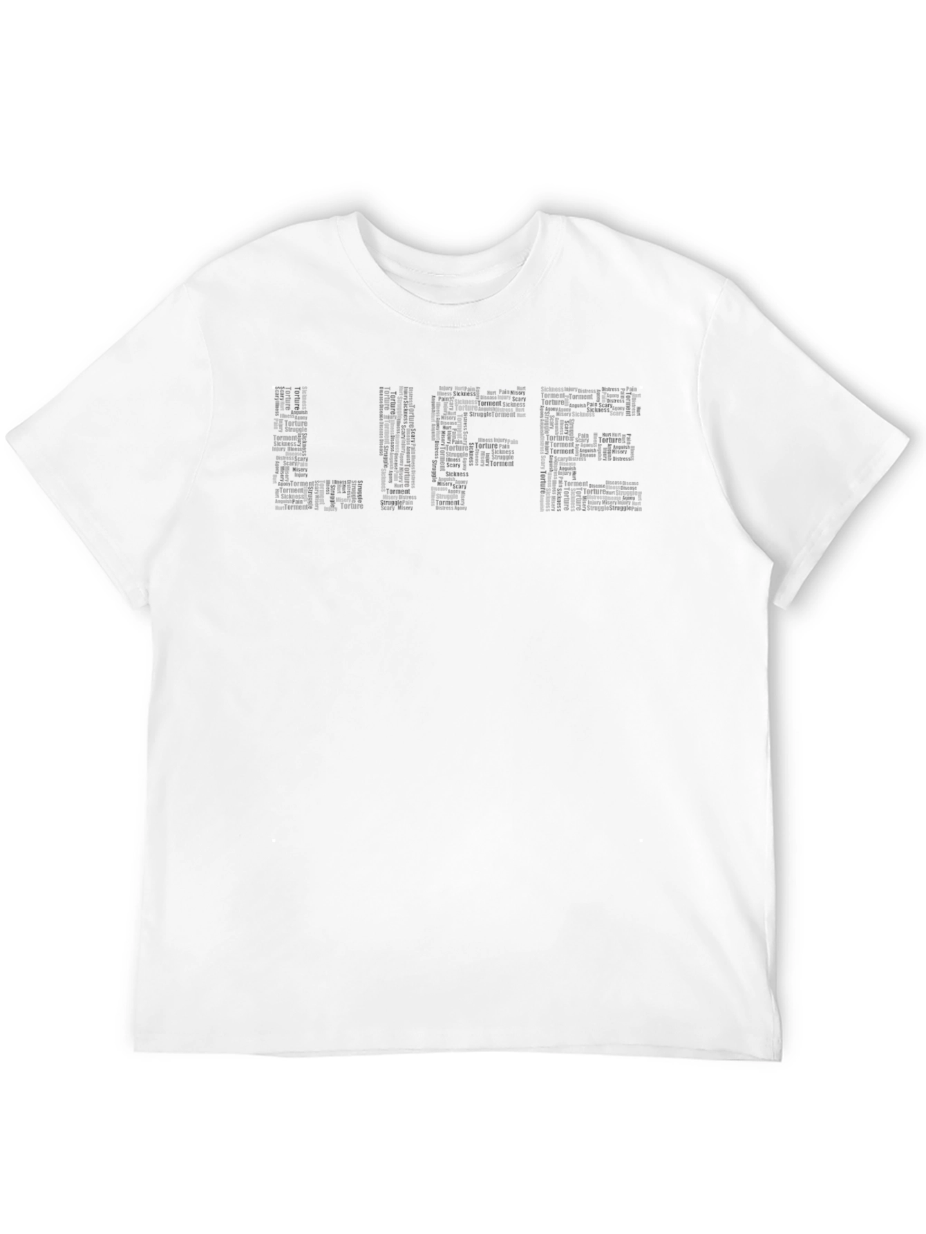 LIFE Graphic T-Shirt - Word Cloud Design