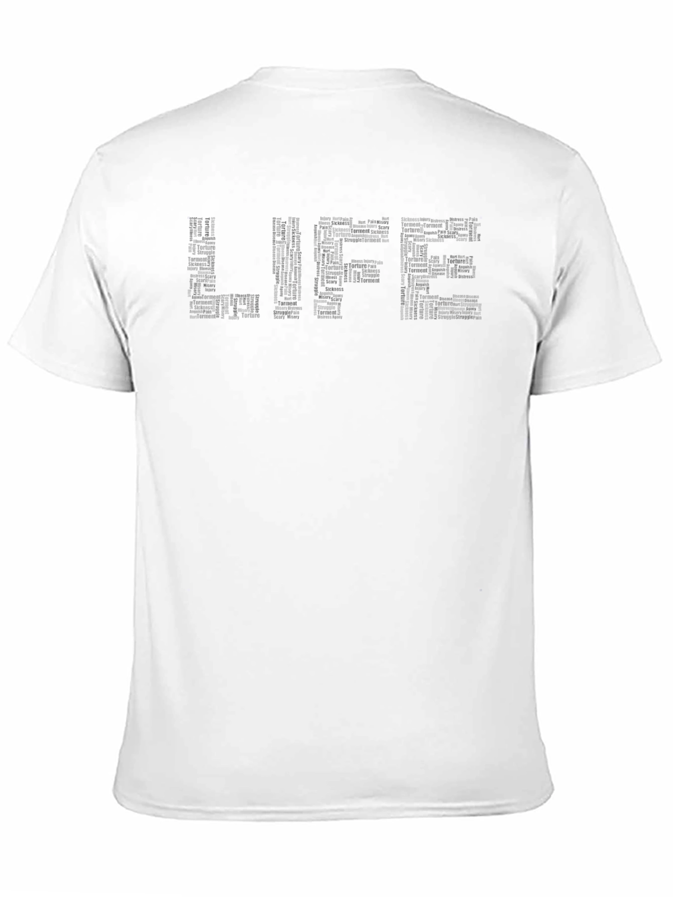 LIFE Graphic T-Shirt - Word Cloud Design