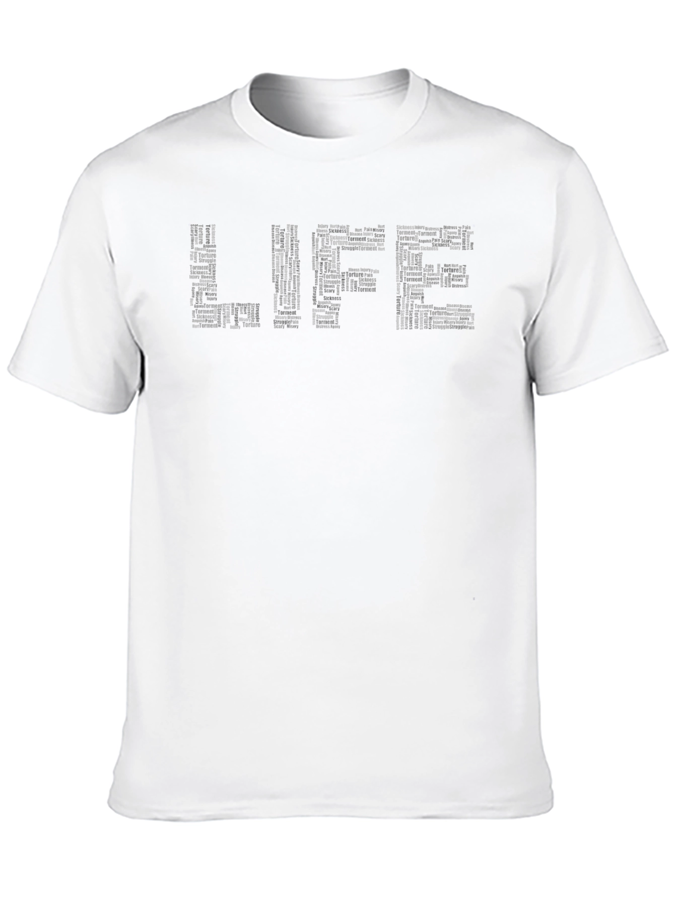 LIFE Graphic T-Shirt - Word Cloud Design