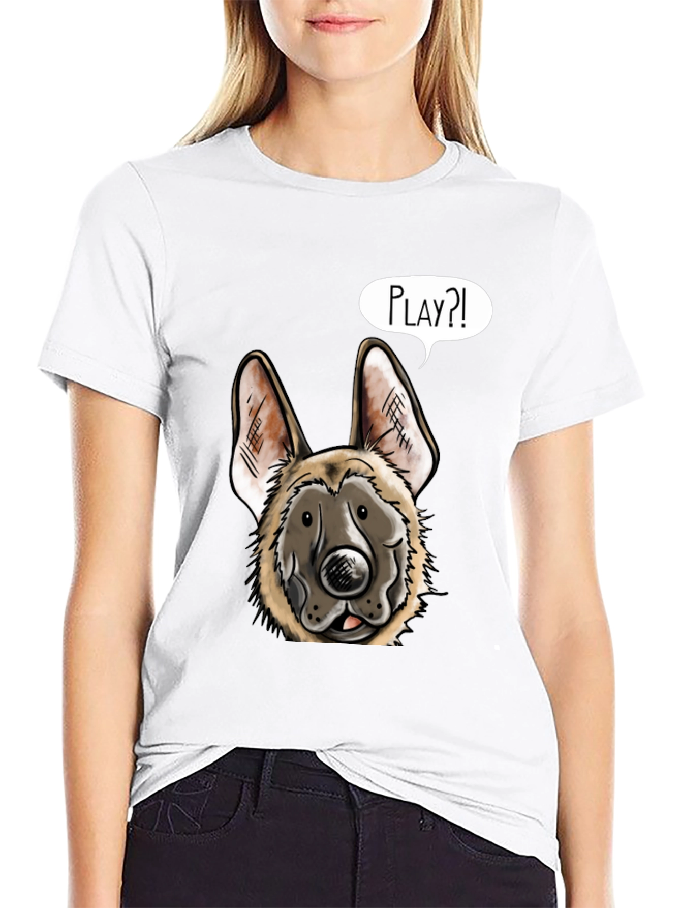 Dog Graphic T-Shirt - Playful Canine Design