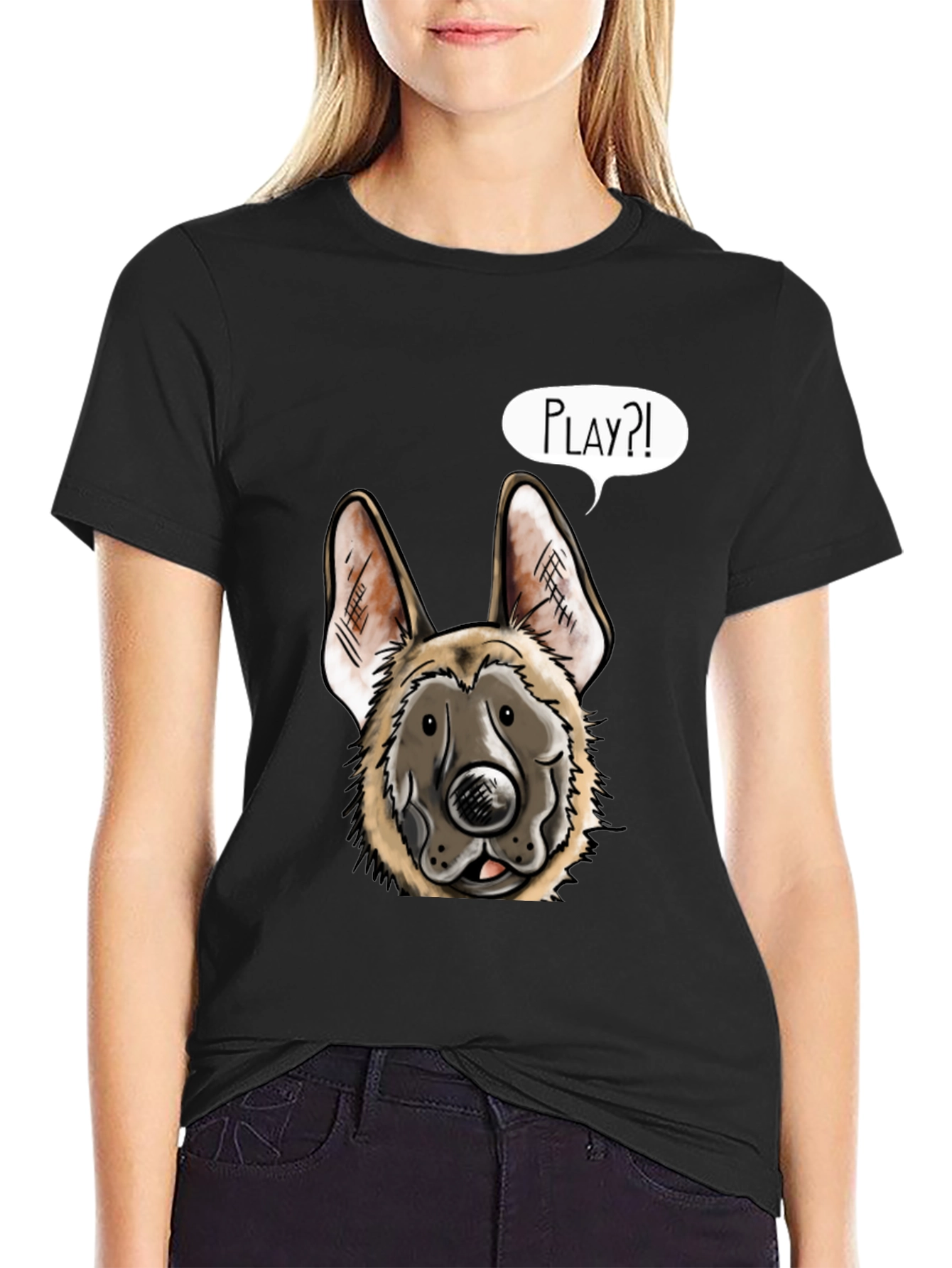 Dog Graphic T-Shirt - Playful Canine Design