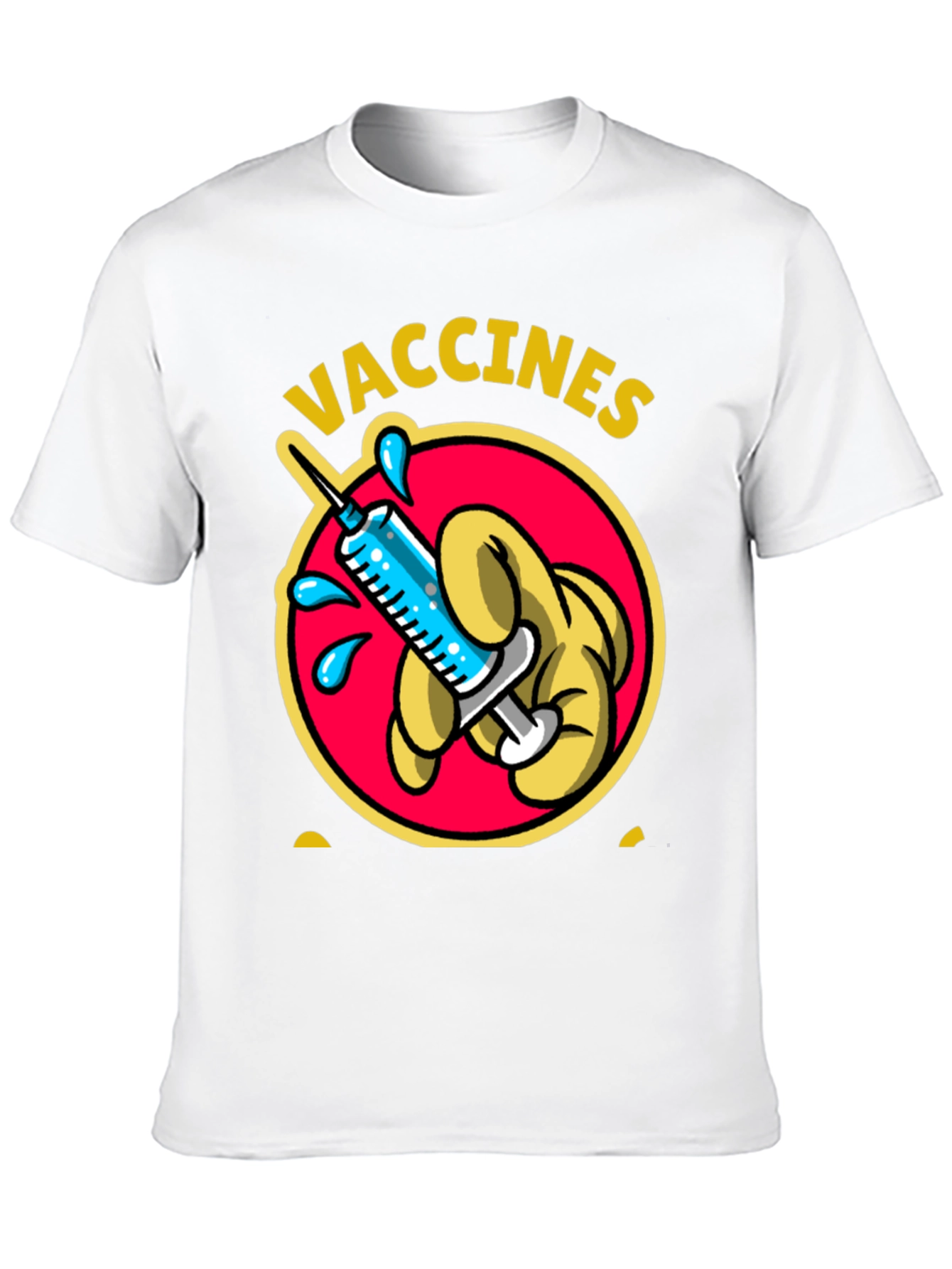 Vaccines Shirt Cartoon Syringe Vaccination Tee