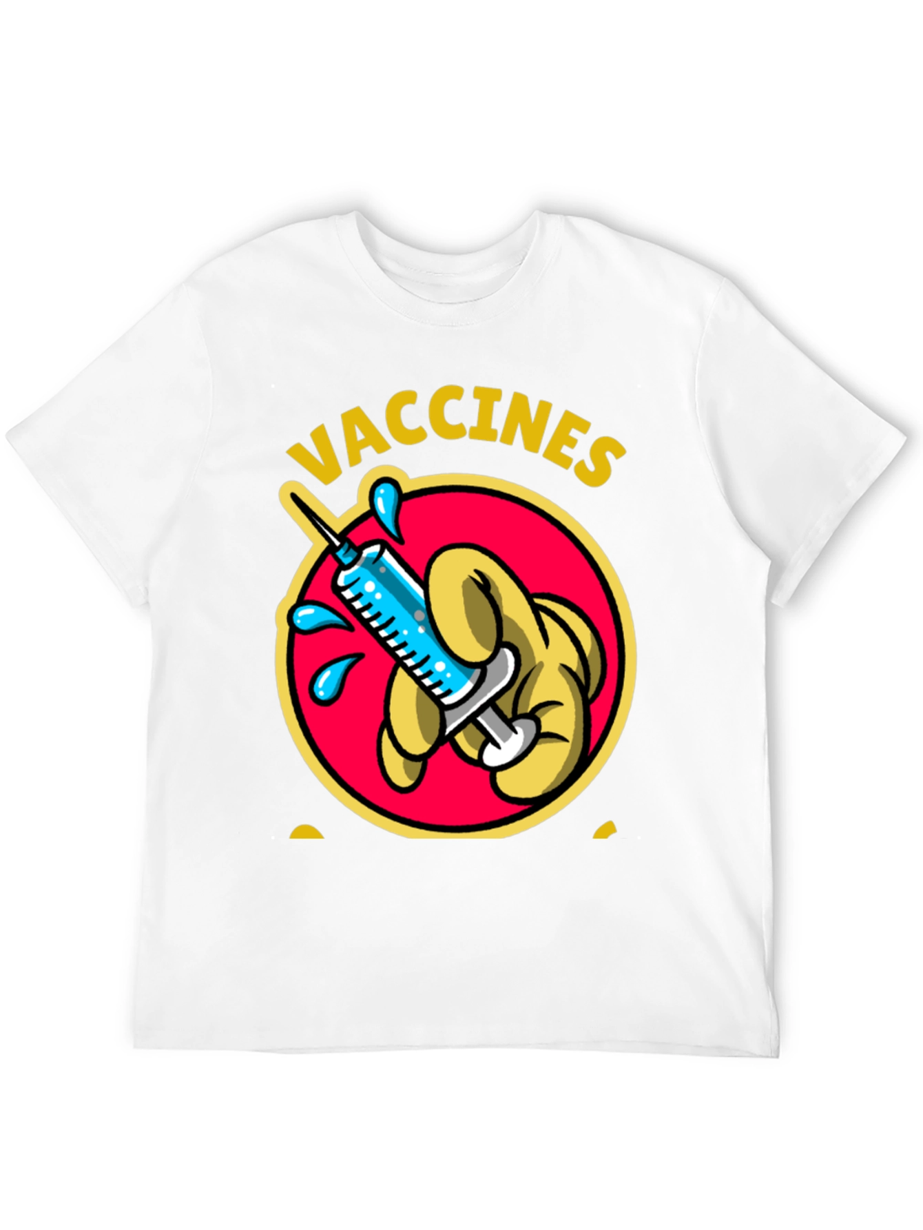 Vaccines Shirt Cartoon Syringe Vaccination Tee