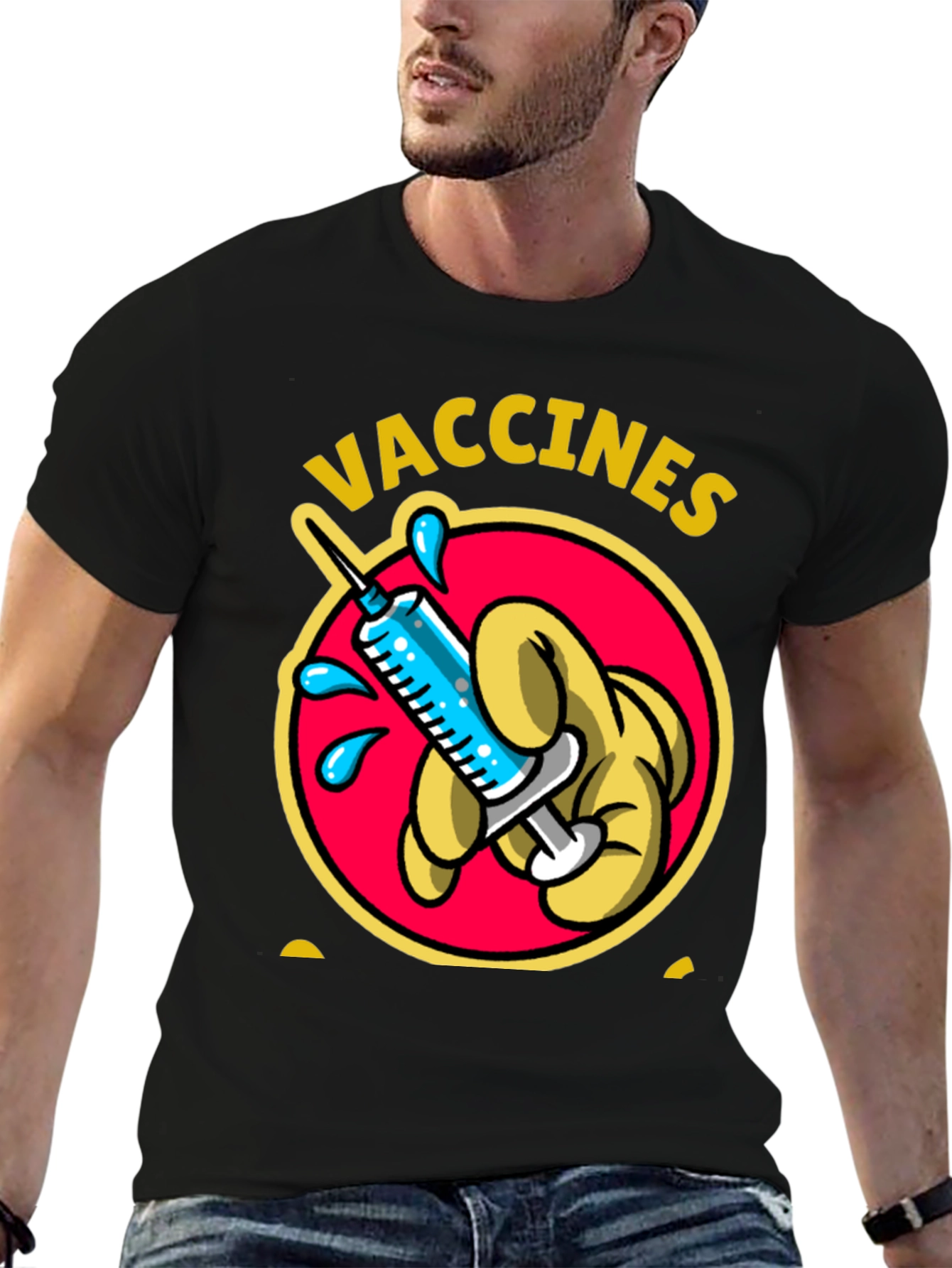 Vaccines Shirt Cartoon Syringe Vaccination Tee