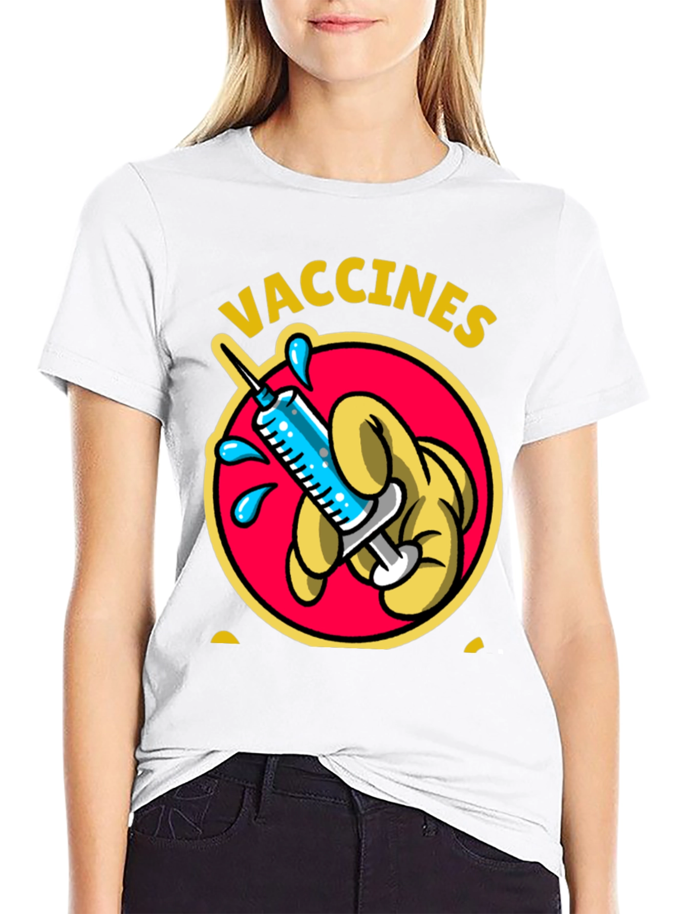 Vaccines Shirt Cartoon Syringe Vaccination Tee