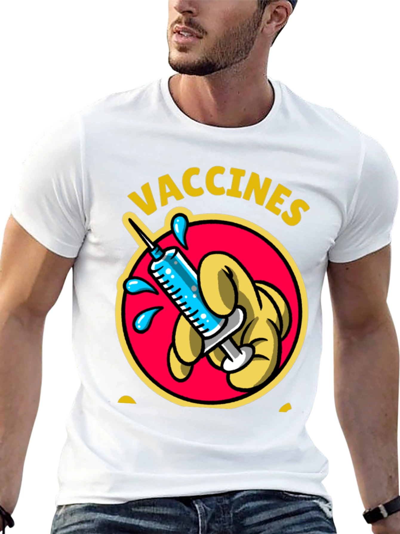 Vaccines Shirt Cartoon Syringe Vaccination Tee